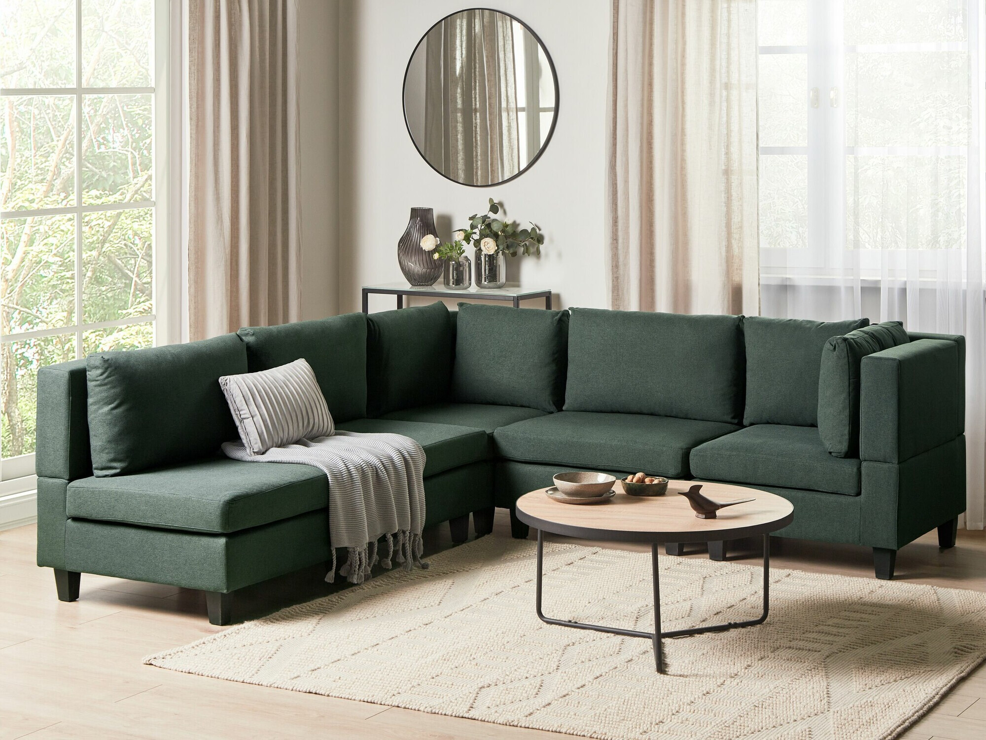 Modularna ugaona garnitura Elbmeli 109 (Zelena)