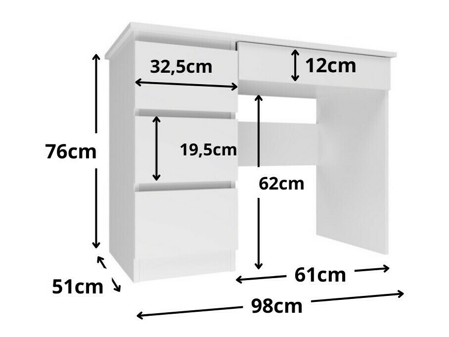 Kancelarijski sto Elbvelu 108 (Sivo)