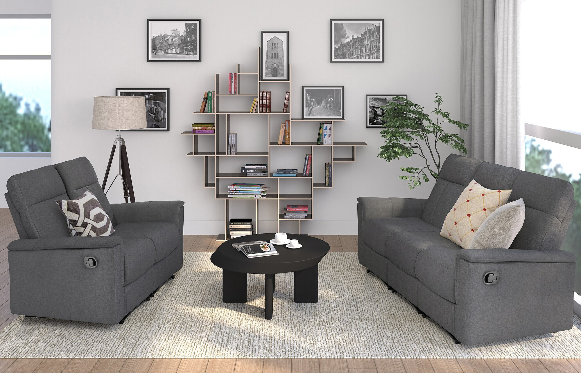Relaks sofa Fivmelu 101 (Antracit)