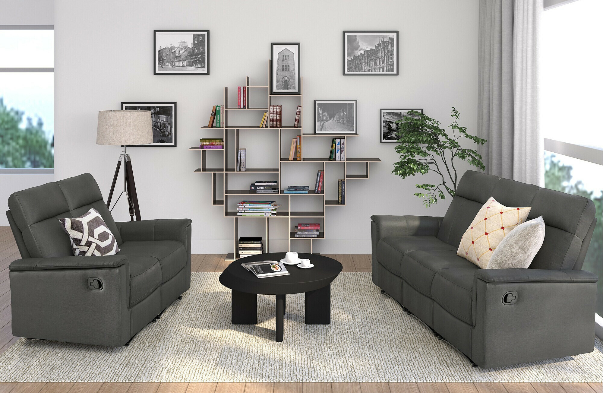Relaks sofa Fivmelu 101 (Sivo)