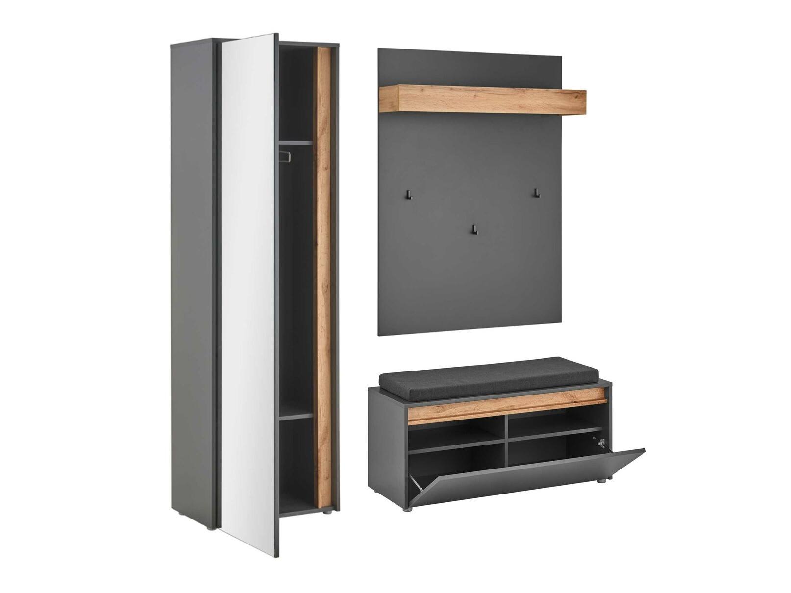 Set za hodnik Elbsori 167 (Antracit)