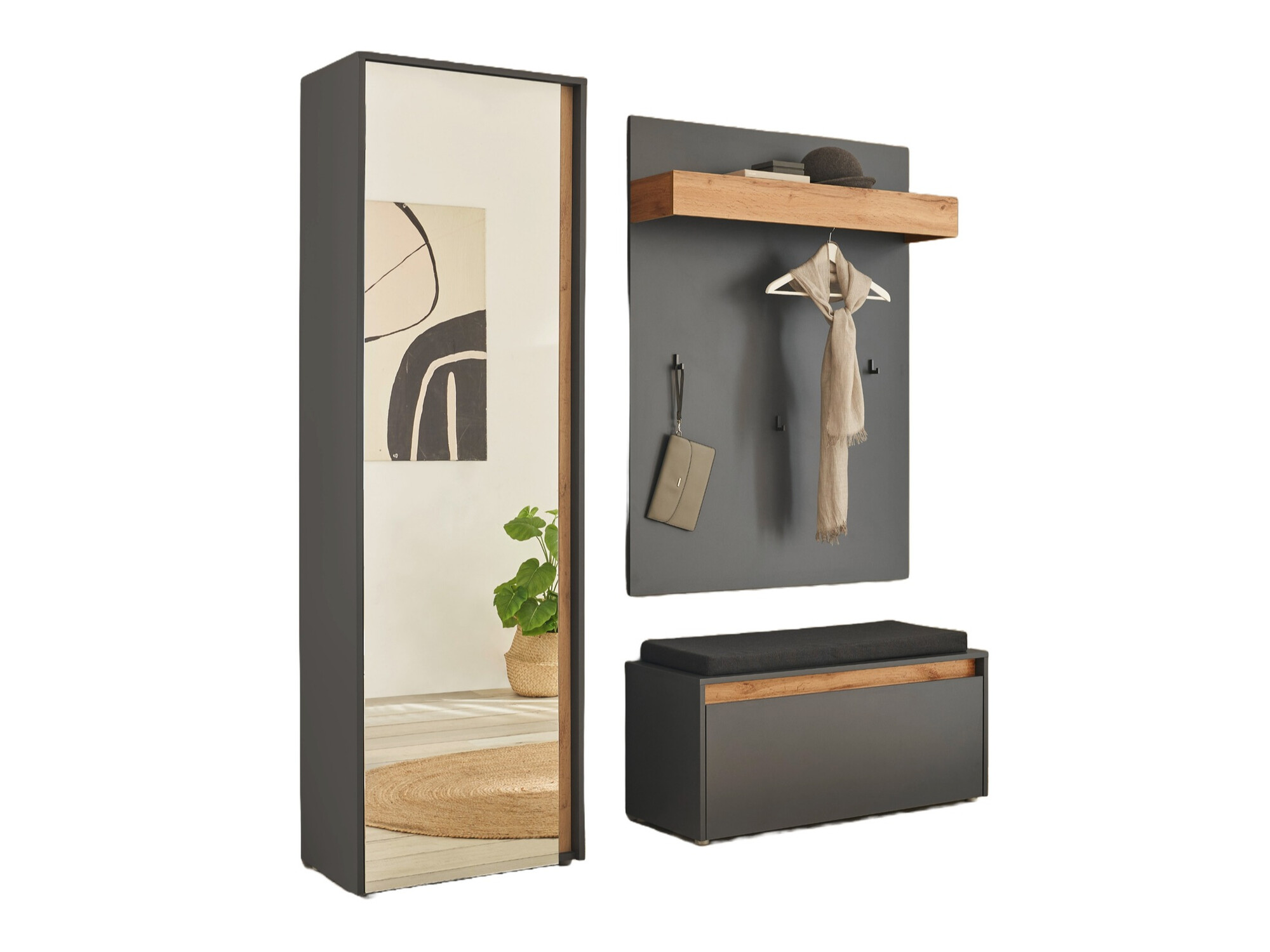 Set za hodnik Elbsori 167 (Antracit)