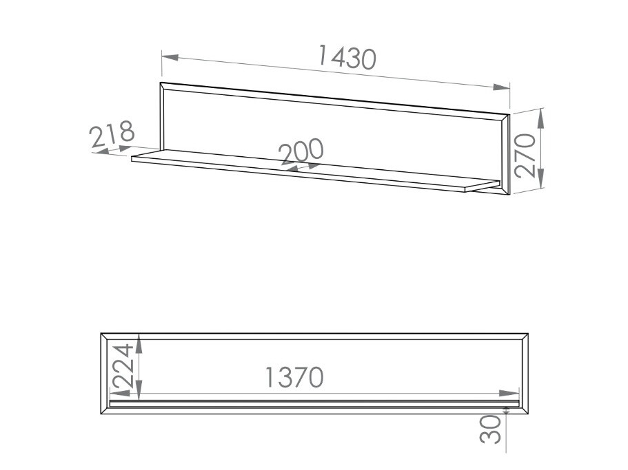 Zidna polica Romlevo 105