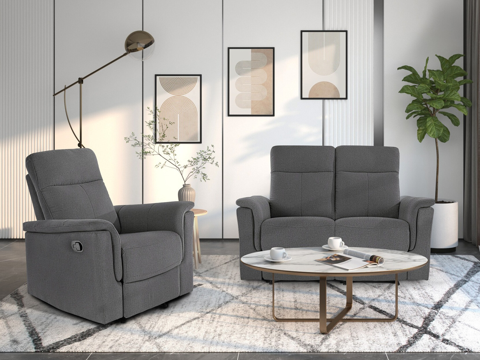 Relaks sofa Denton 1421 (Antracit)