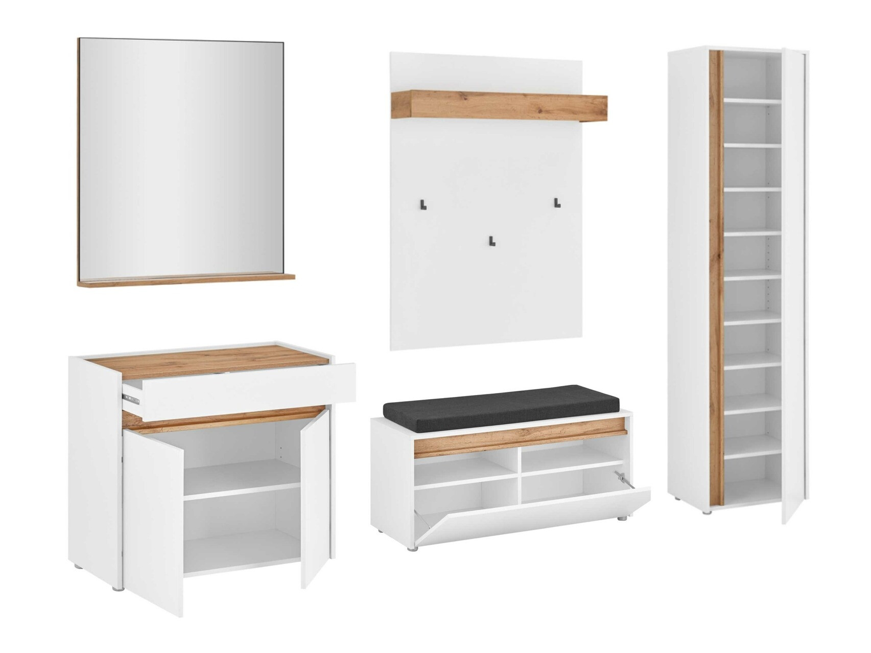 Set za hodnik Elbsori 168 (Belo)