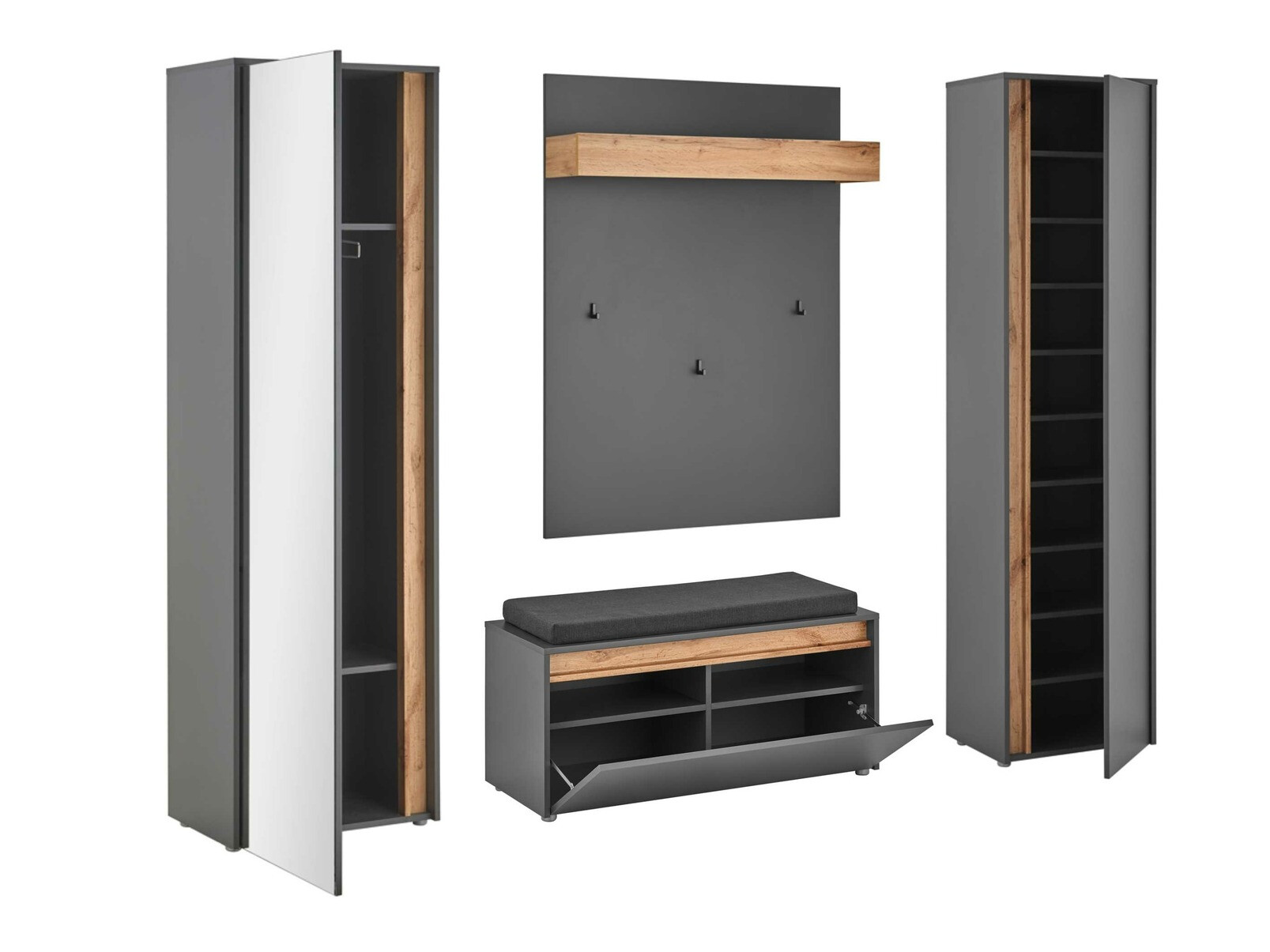 Set za hodnik Elbsori 169 (Antracit)