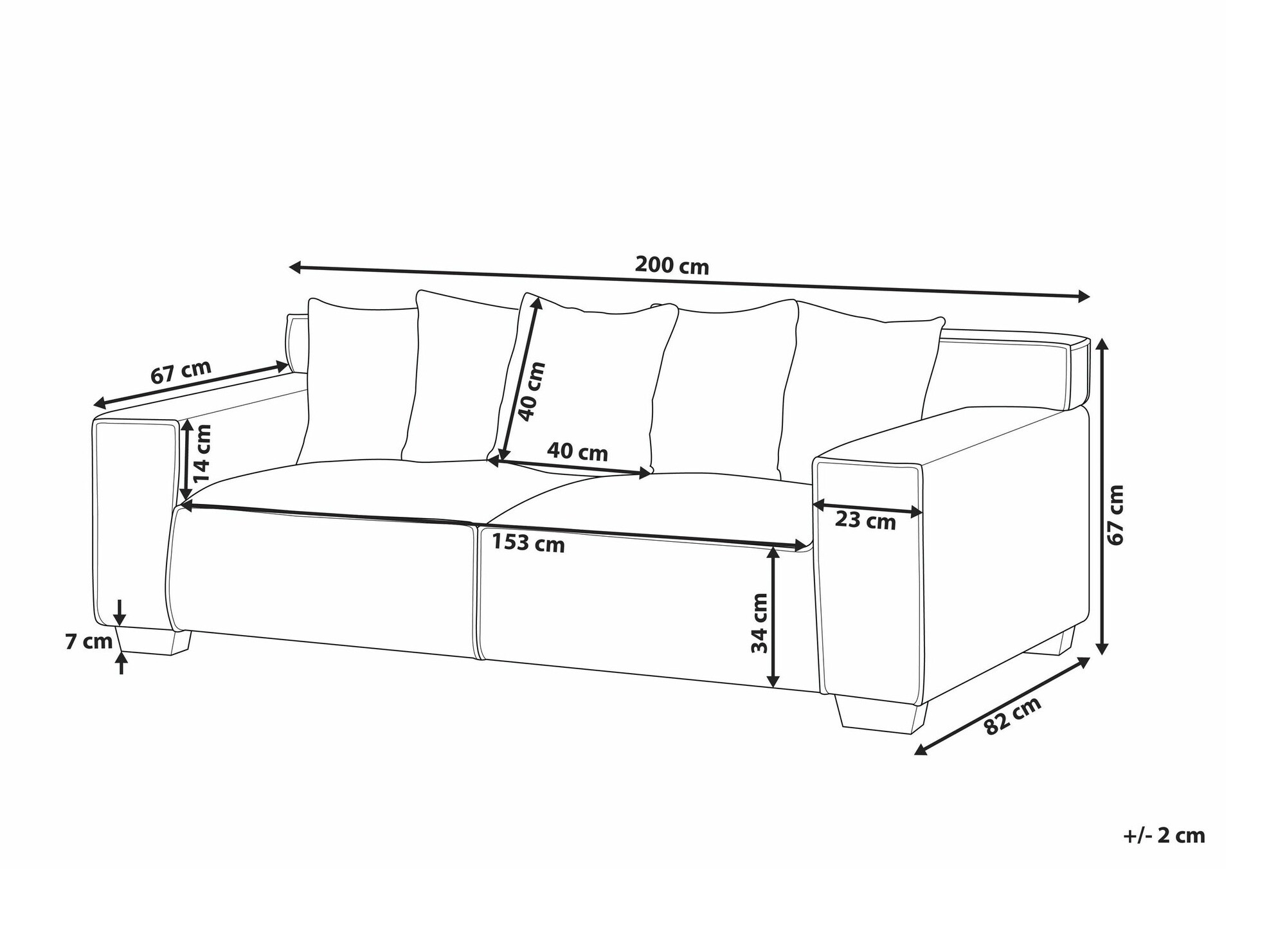 Sofa Berwyn 1570 (Bež)