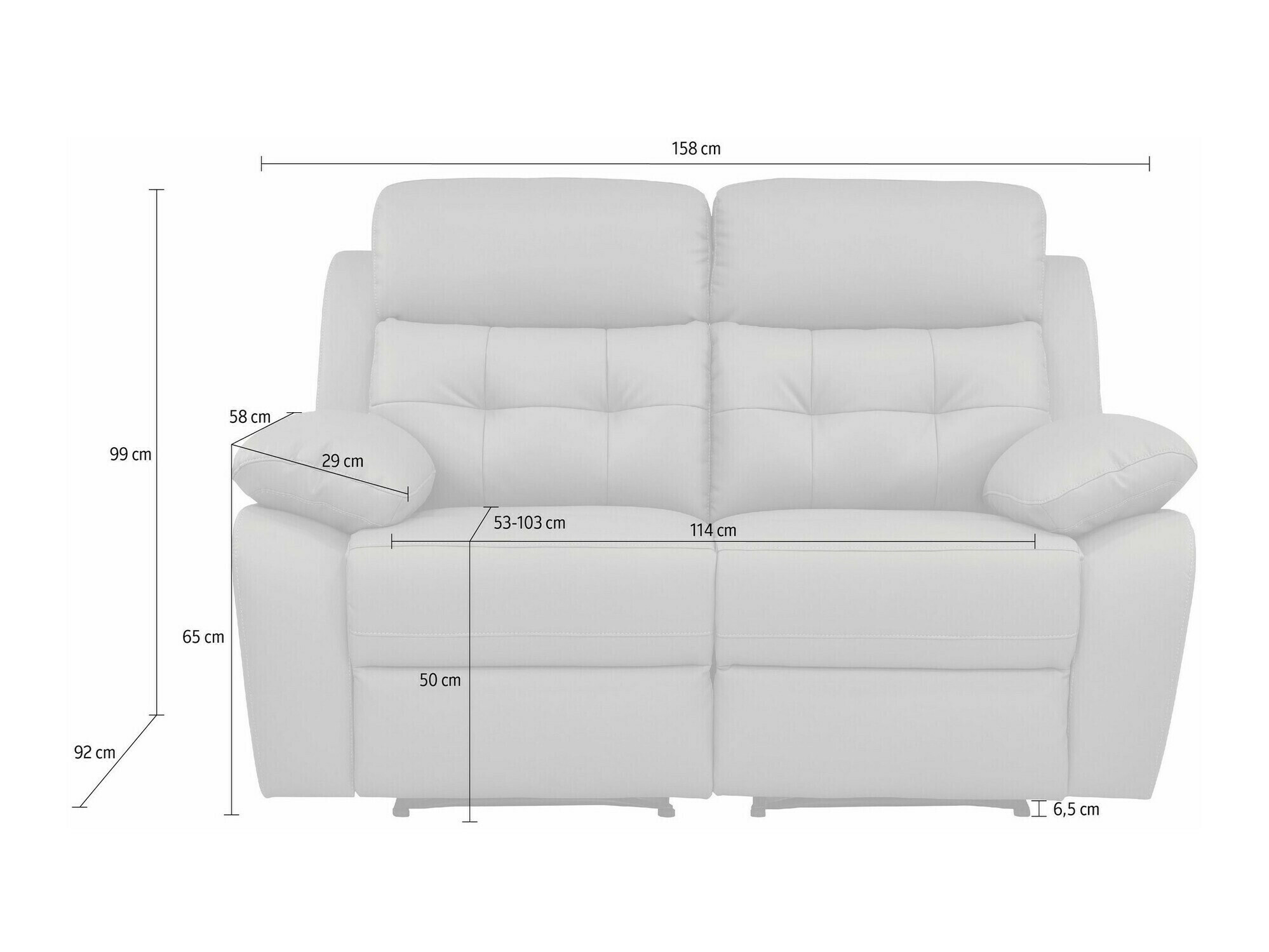 Relaks sofa Denton 1480 (Svetloosiva)