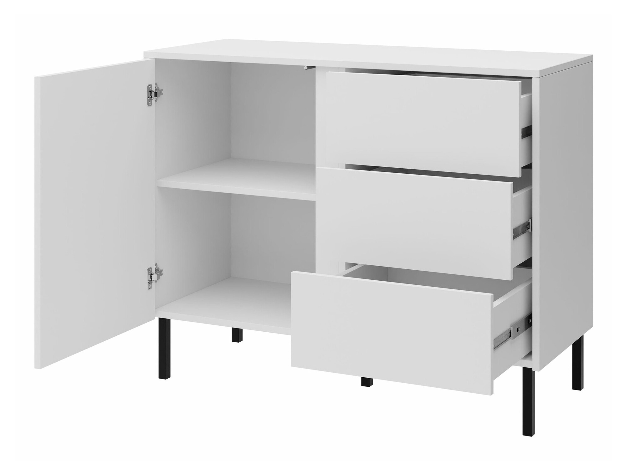 Komoda Lumiri 104 (Hrast + Crno)