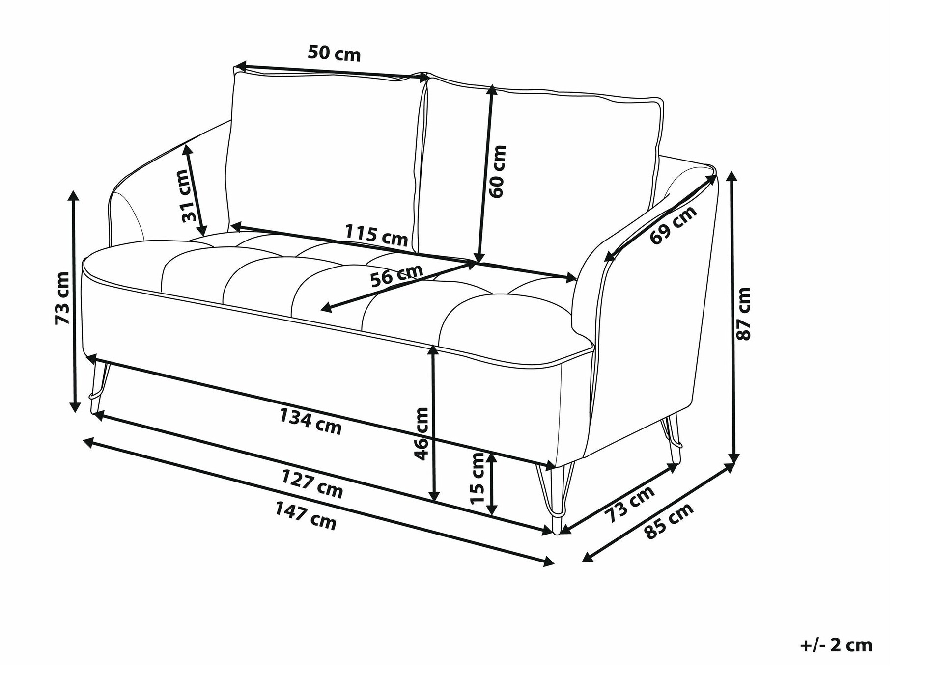 Sofa Berwyn 2271 (Belo)