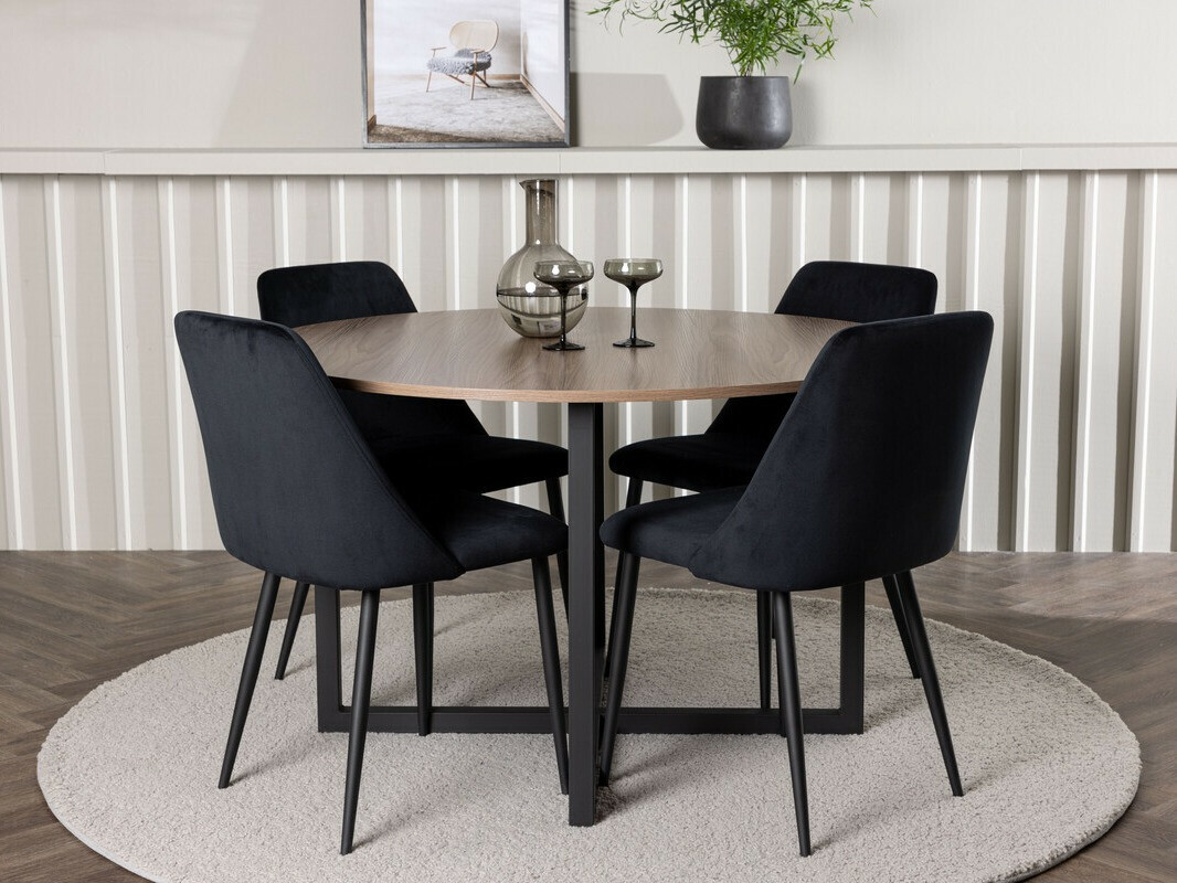 Trpezarijski set Dallas 4598 (Crno)