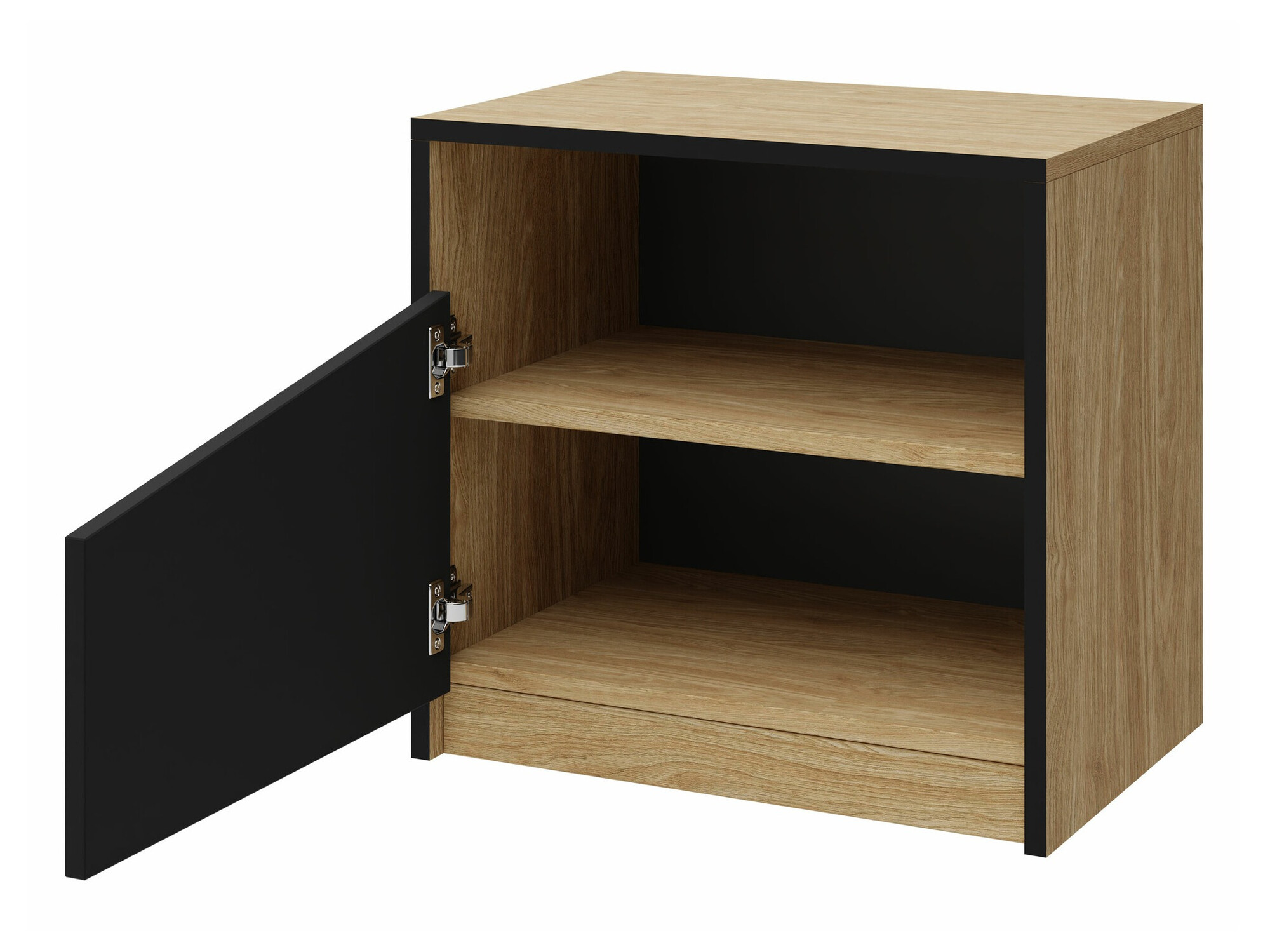 Noćni ormarić Tenreme 105 (Bež + Hrast)