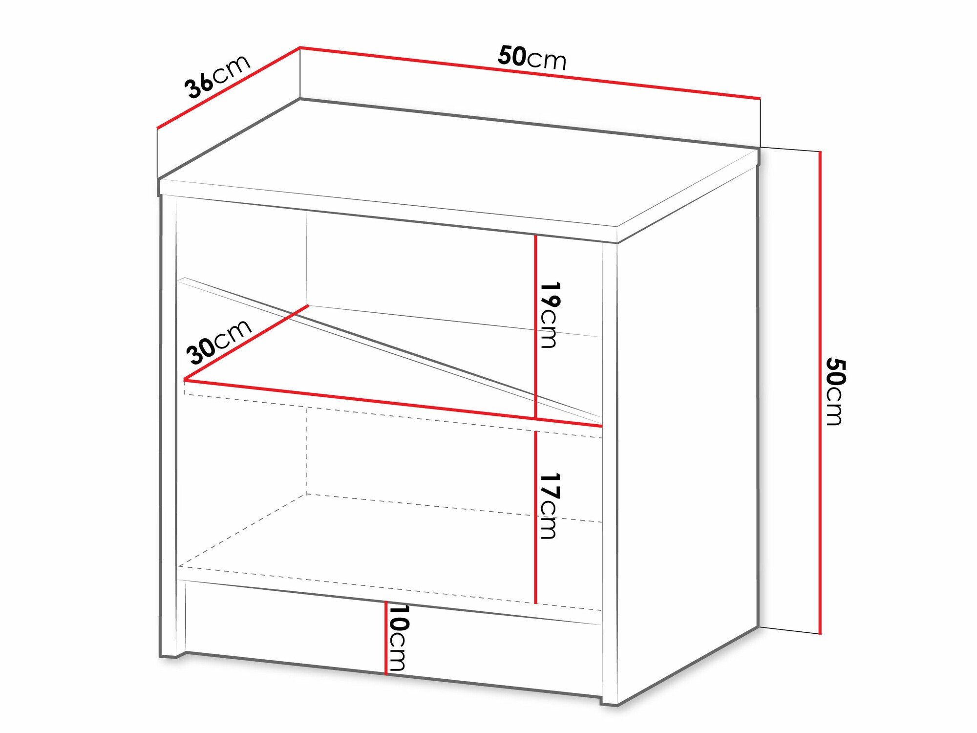Noćni ormarić Tenreme 105 (Bež + Hrast)