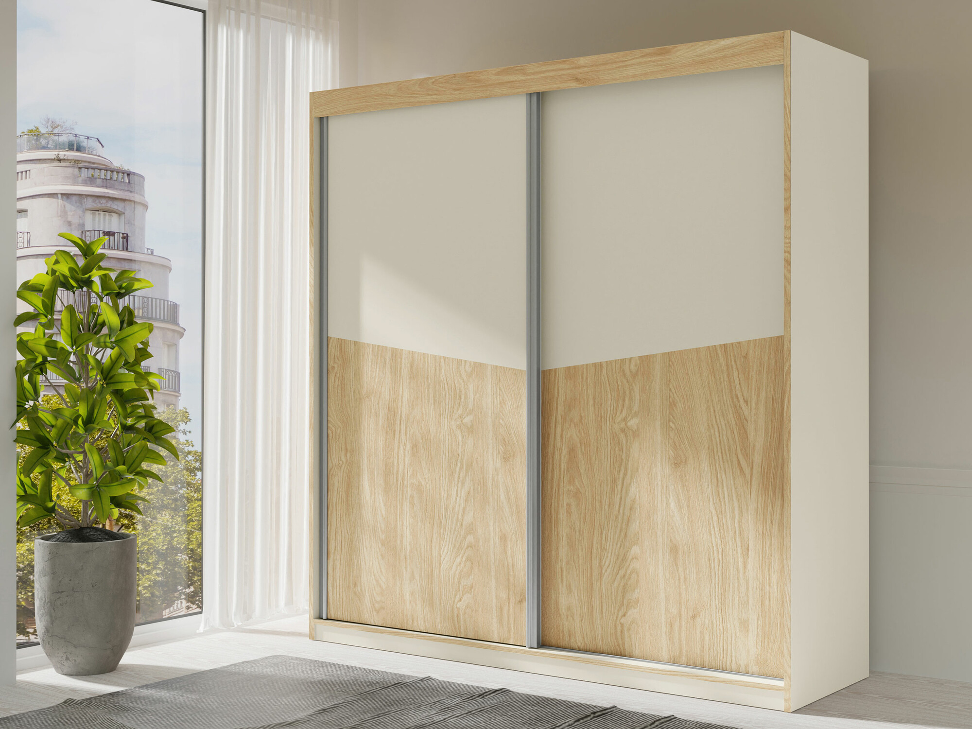 Ormar Tenreme 100 (Bež + Hrast)