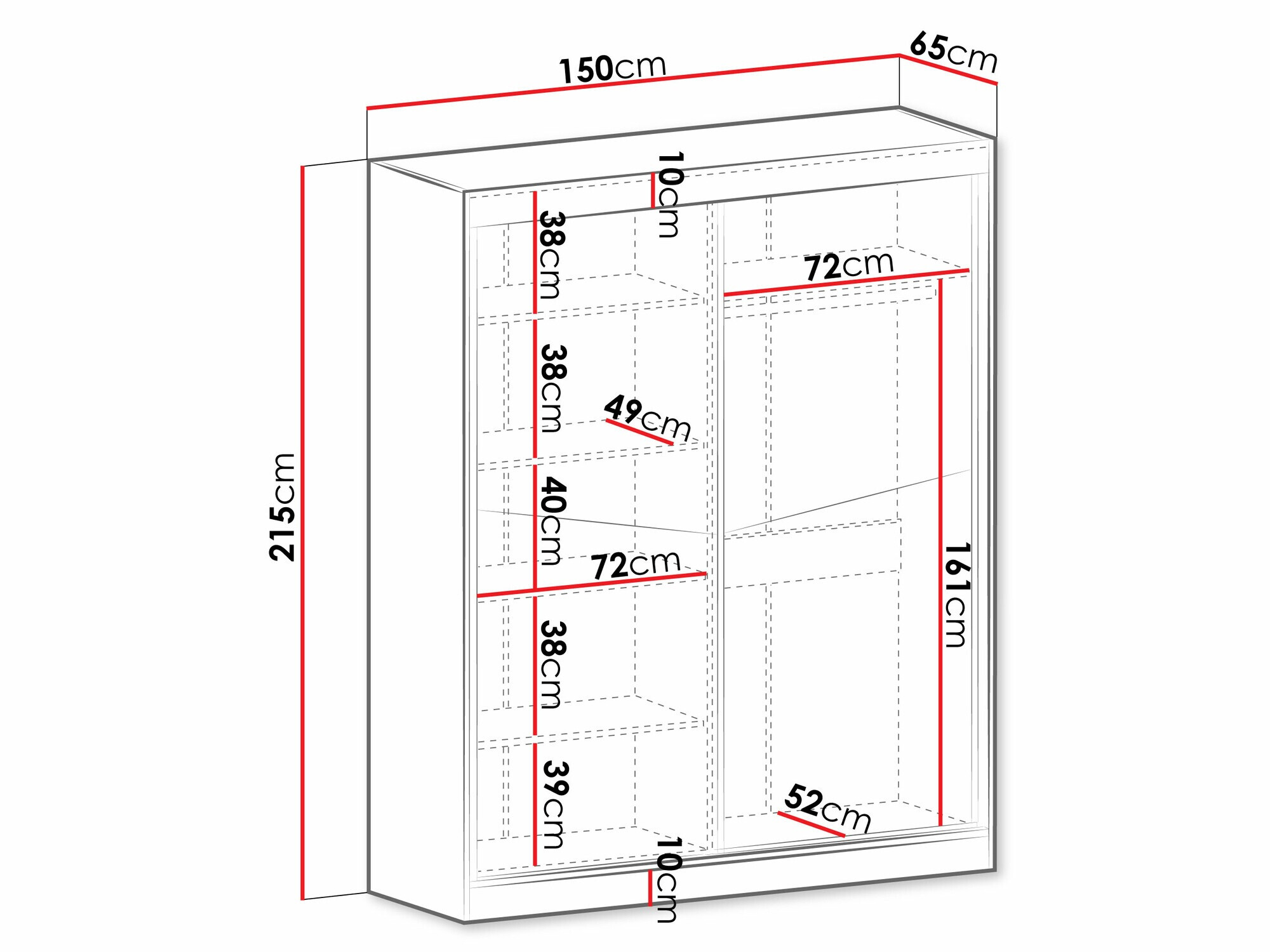 Ormar Tenreme 101 (Hrast + Crno)
