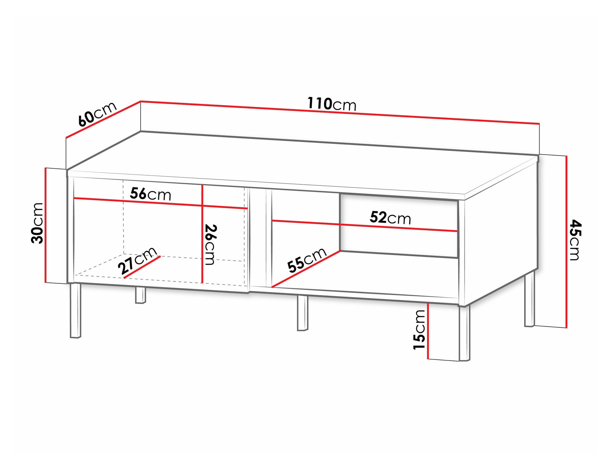 Stočić za kafu Lumiri 107 (Belo)