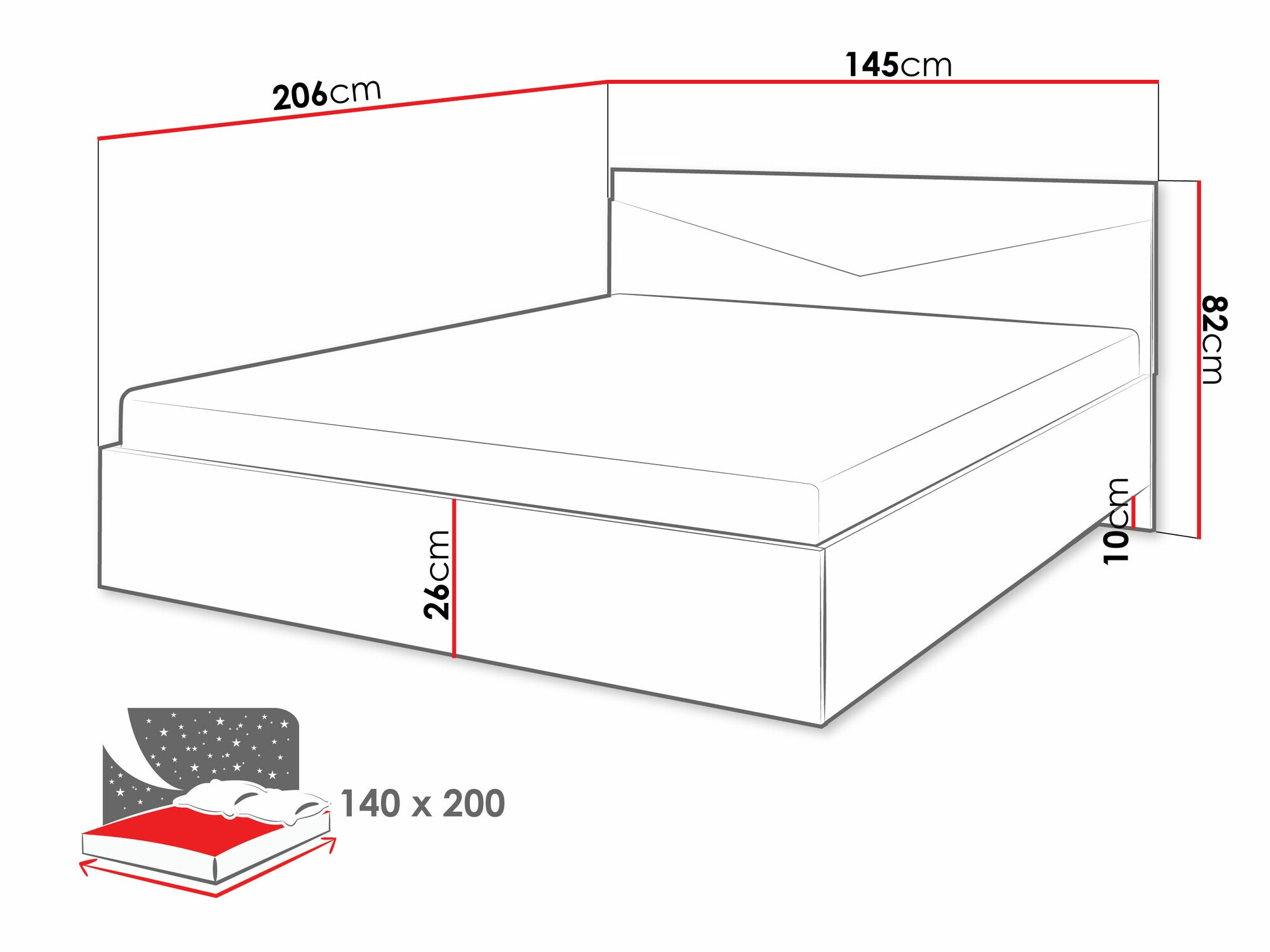 Krevet Tenreme 107 (Bež + Hrast)