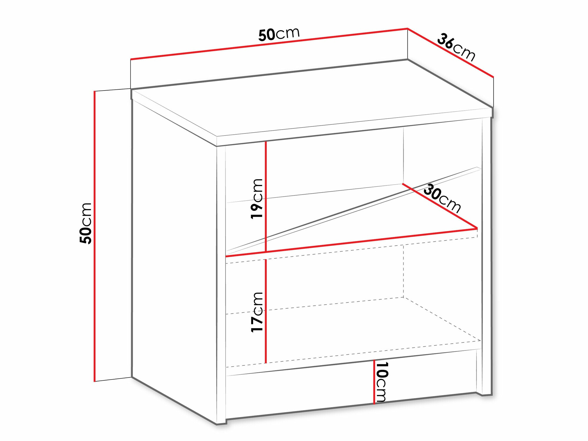 Noćni ormarić Tenreme 106 (Bež + Hrast)