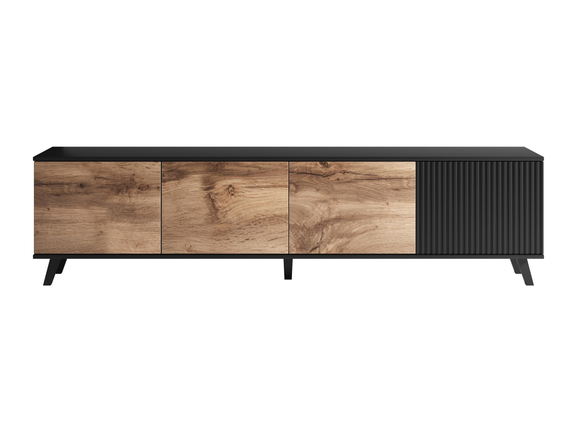 TV komoda Luelia 114 (Crno + Hrast Votan)