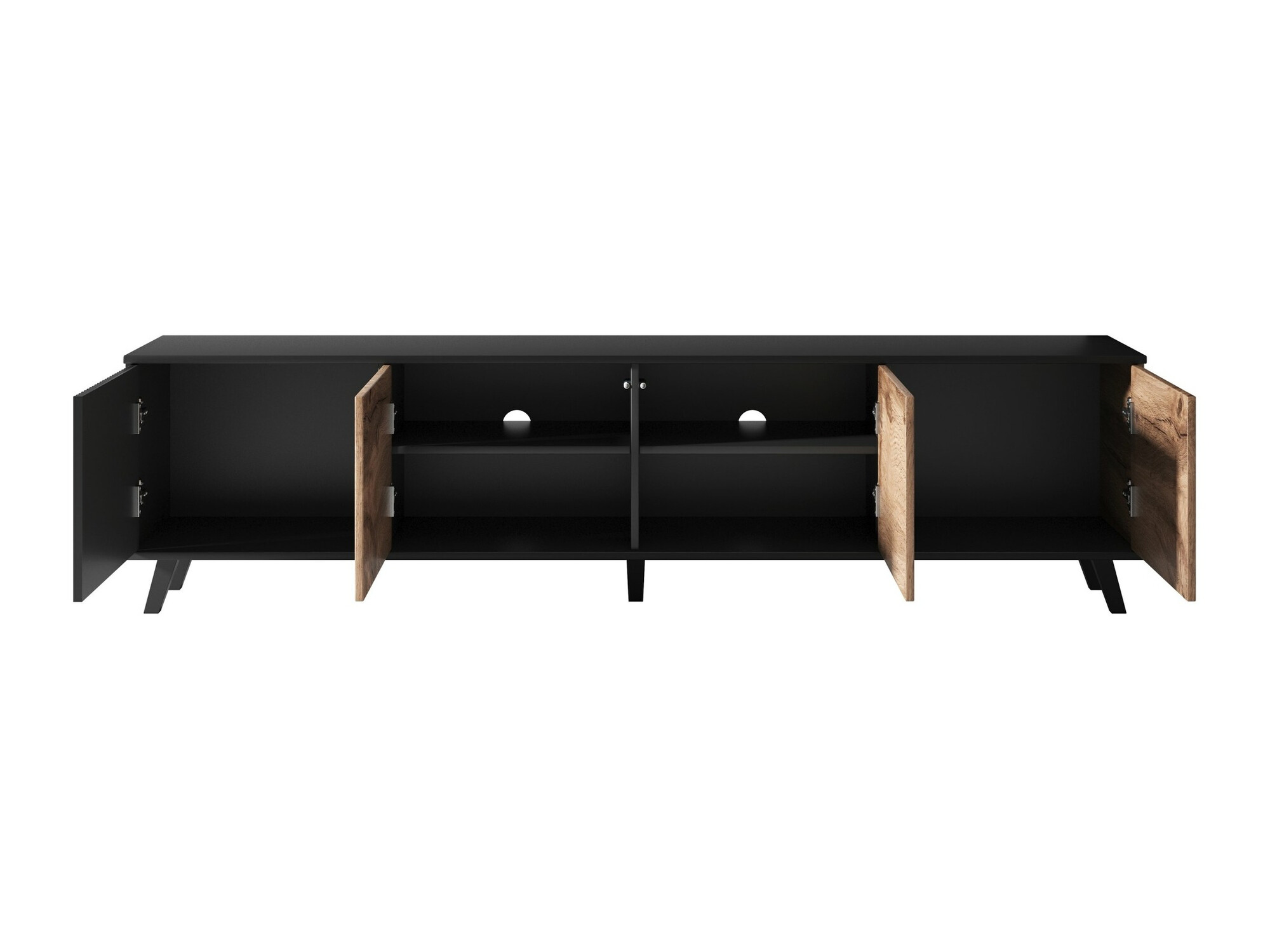 TV komoda Luelia 114 (Crno + Hrast Votan)