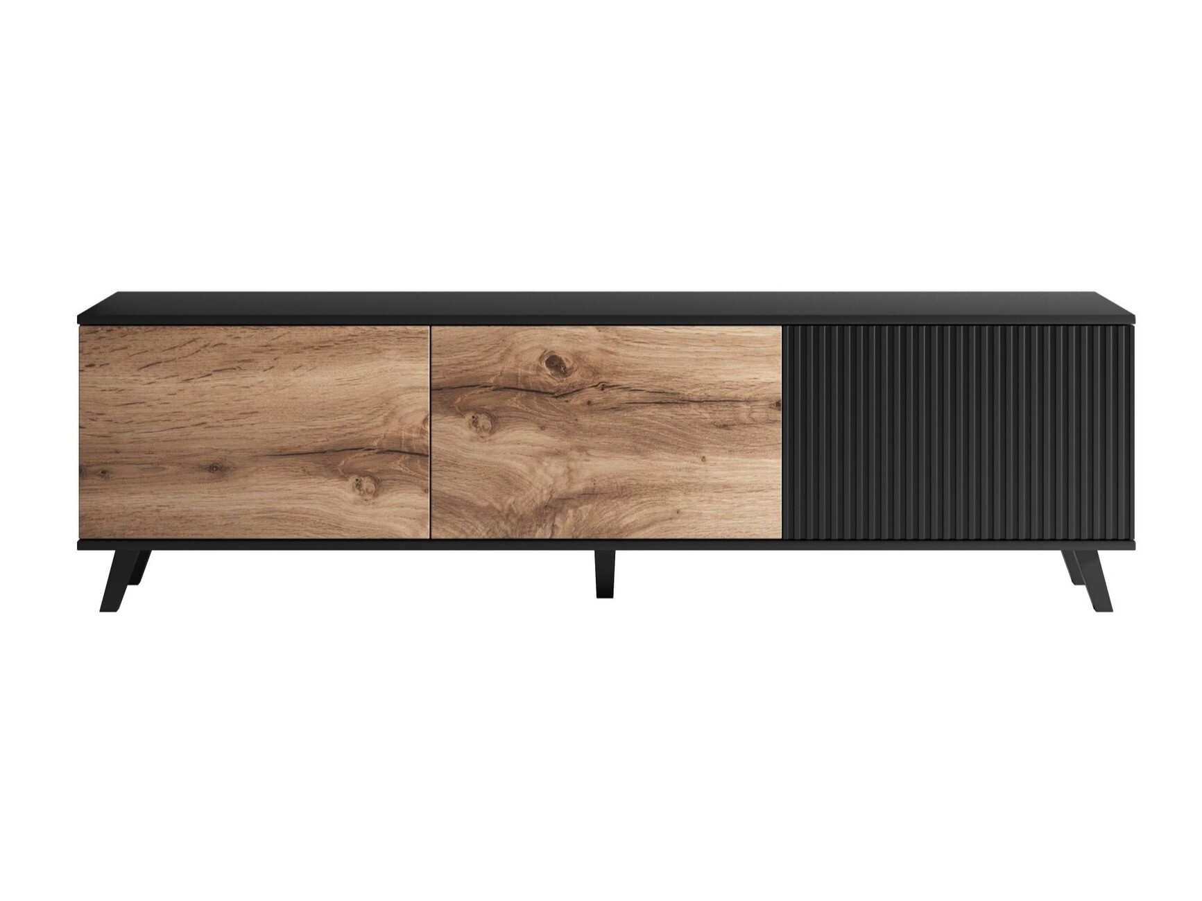 TV komoda Luelia 115 (Crno + Hrast Votan)