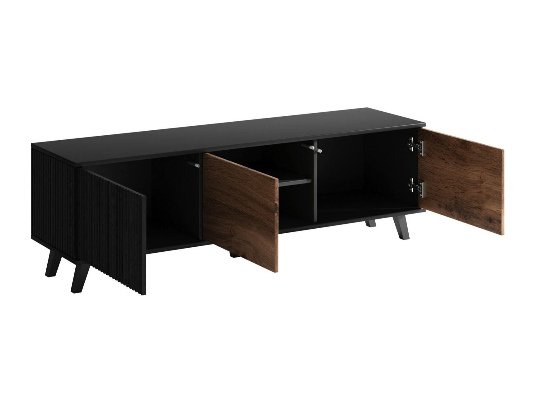 TV komoda Luelia 116 (Crno + Hrast Votan)