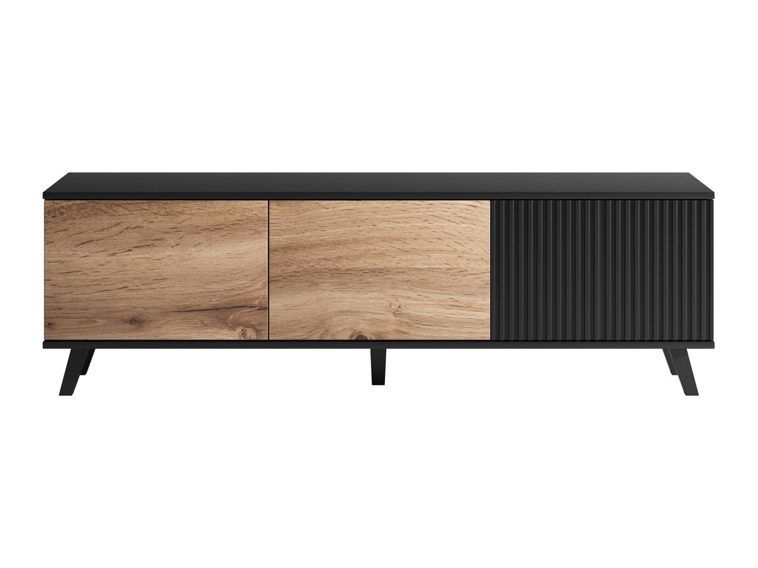 TV komoda Luelia 116 (Crno + Hrast Votan)