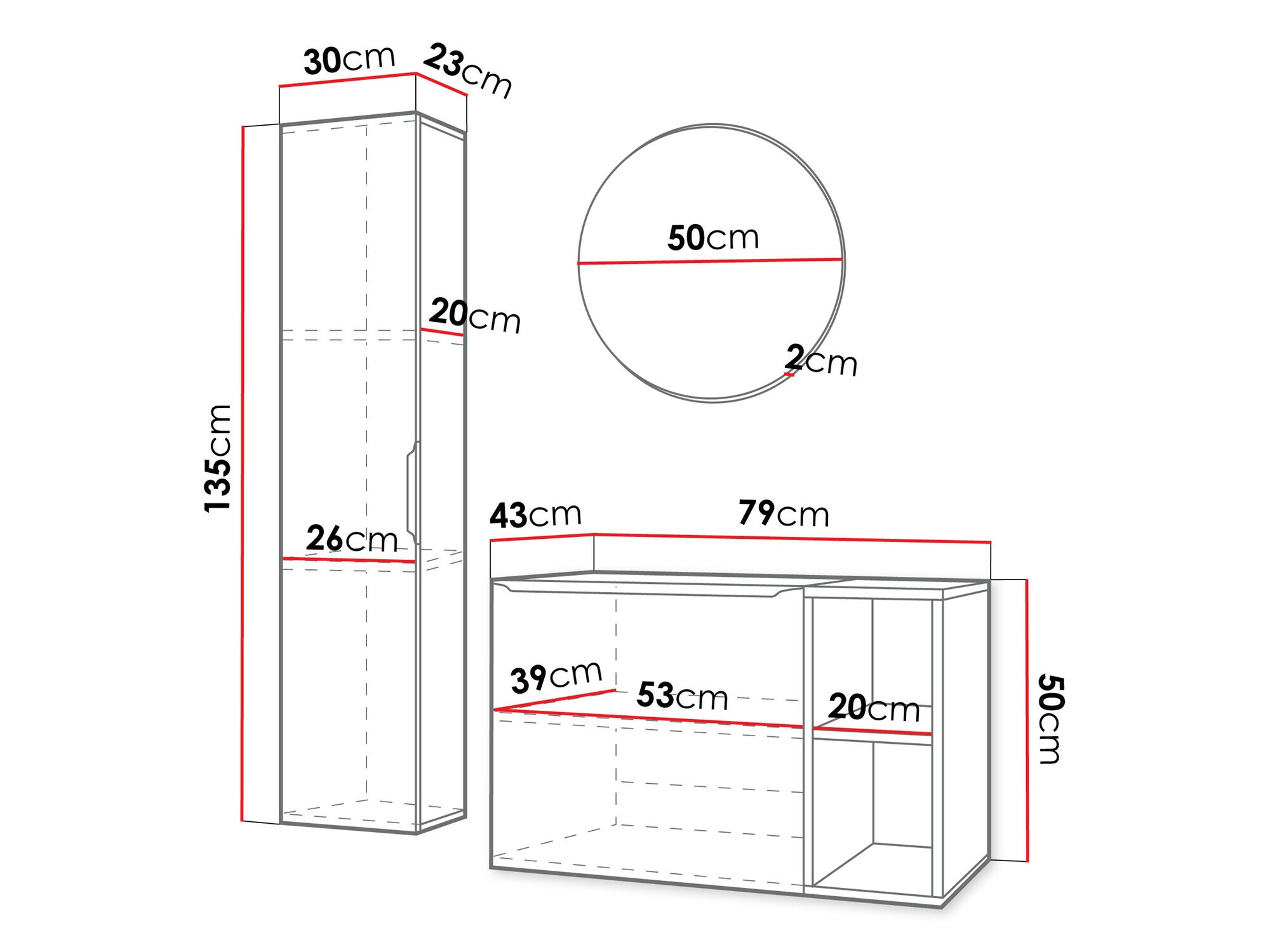 Set za kupatilo Comfivo 406 (Belo + Zlatan)