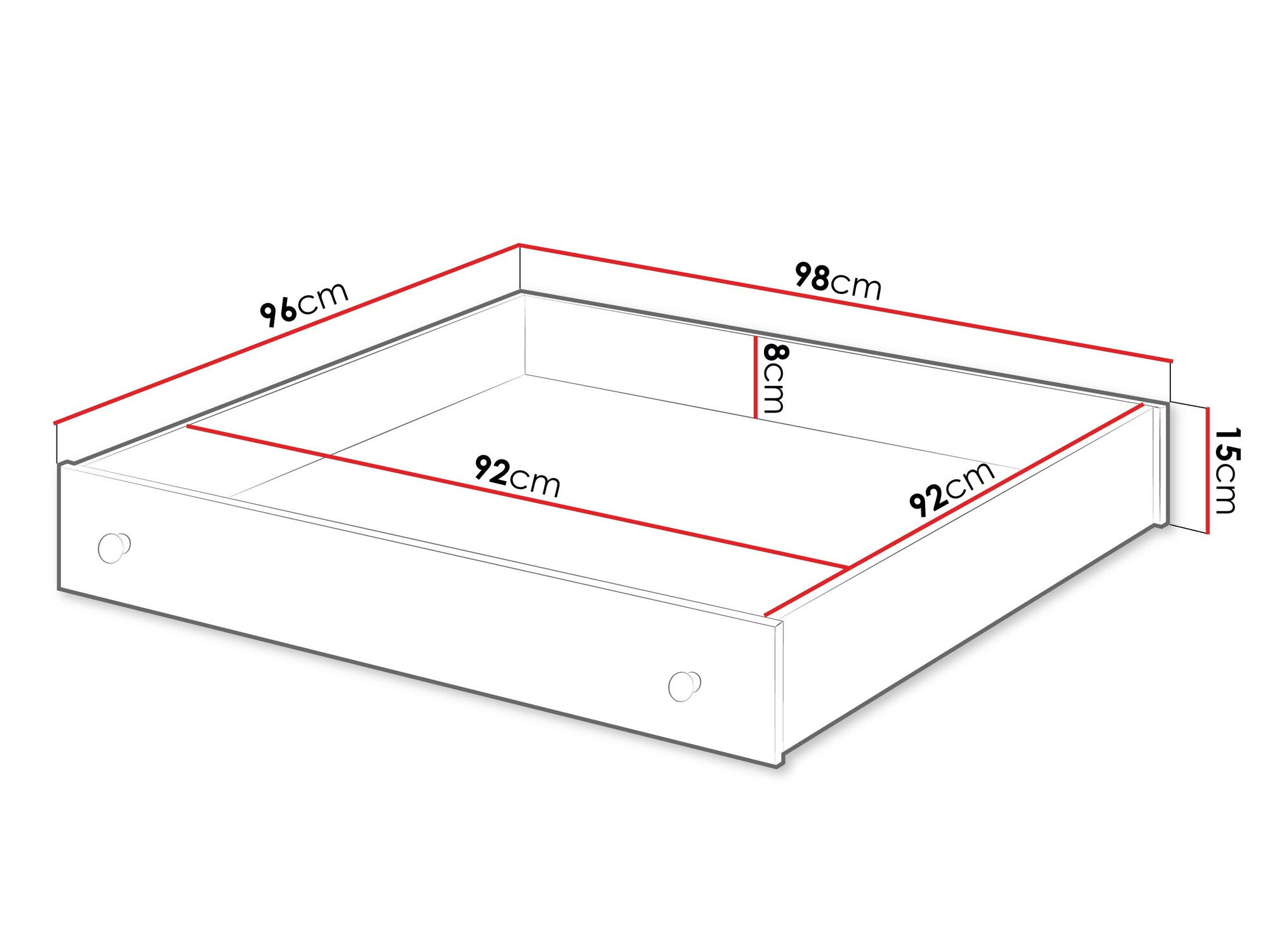 Ladičar Romelbo 147 (Belo)