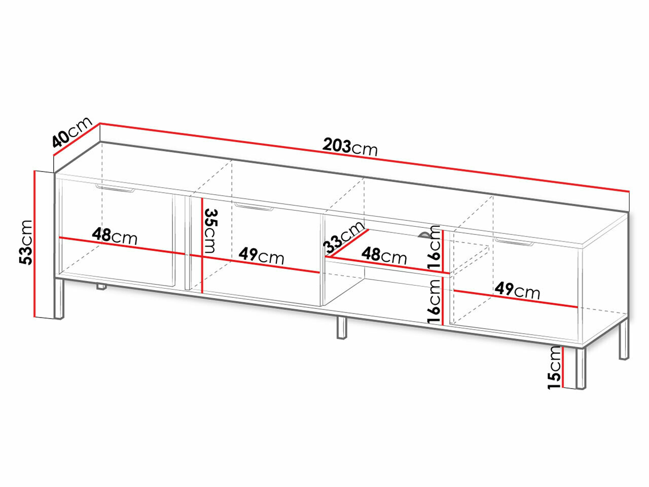 TV komoda Velsoru 105
