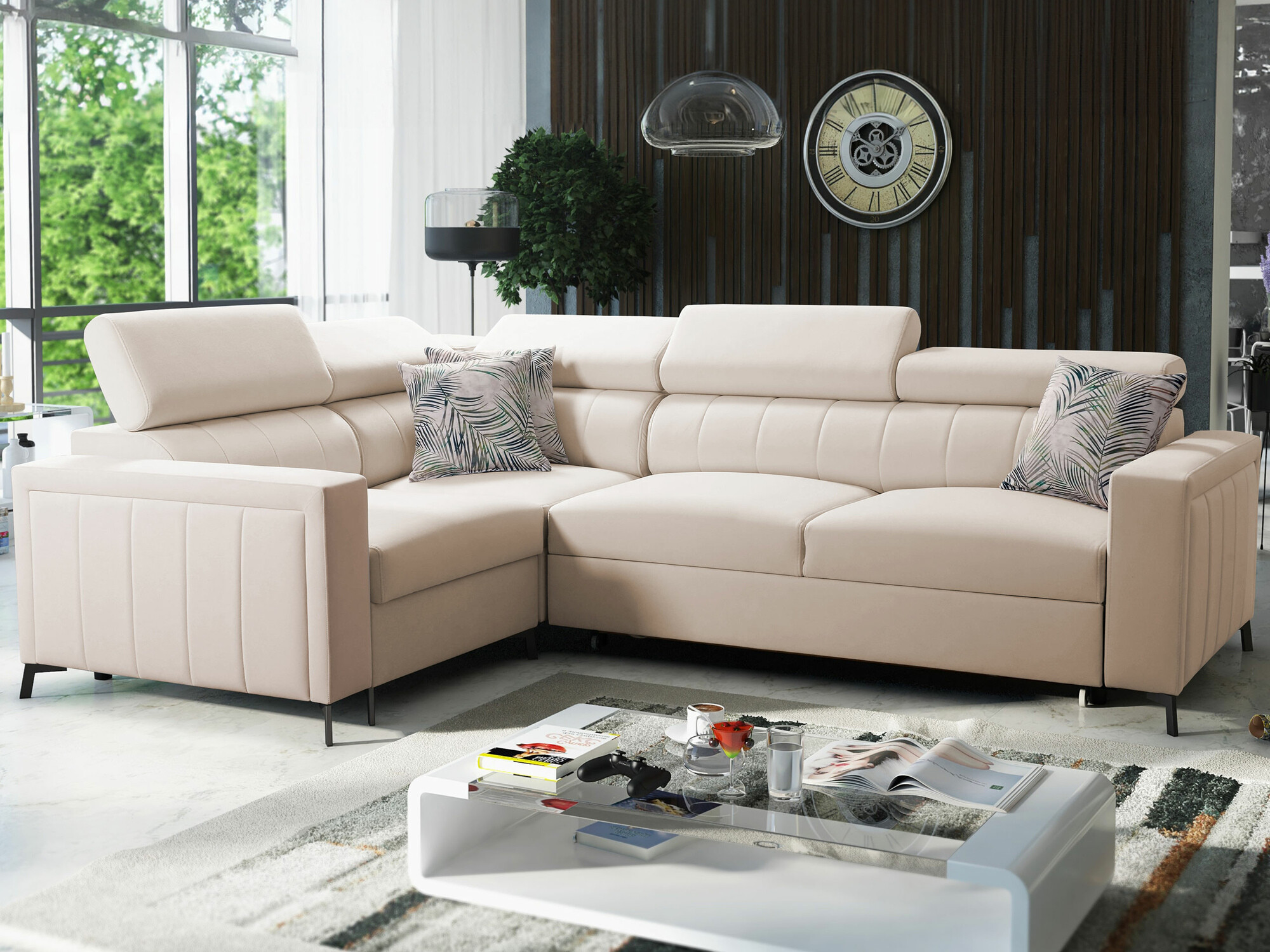 Ugaona sofa Sarasota 149 (Mono 231 + Botanical 36)