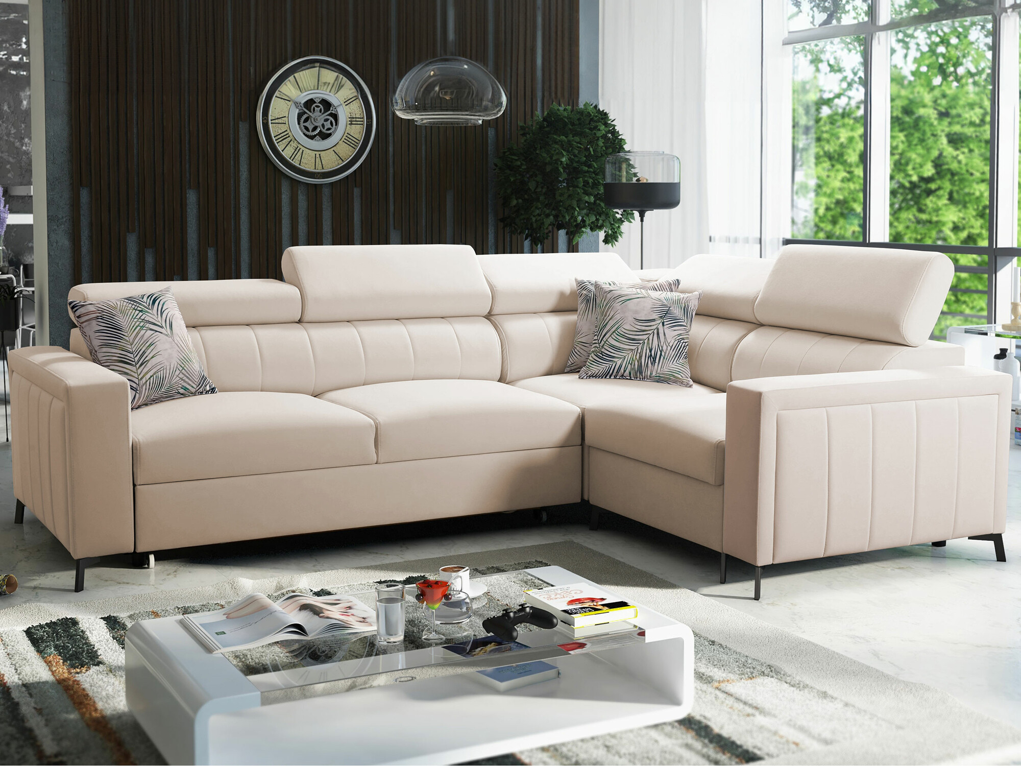 Ugaona sofa Sarasota 149 (Mono 231 + Botanical 36)