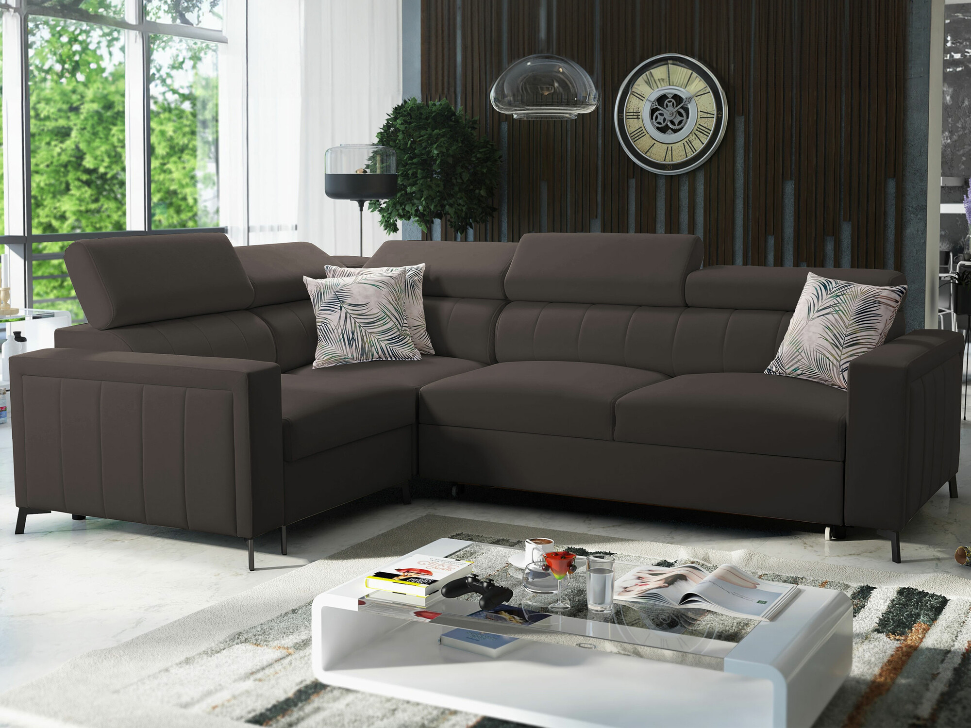 Ugaona sofa Sarasota 149 (Mono 234 + Botanical 36)