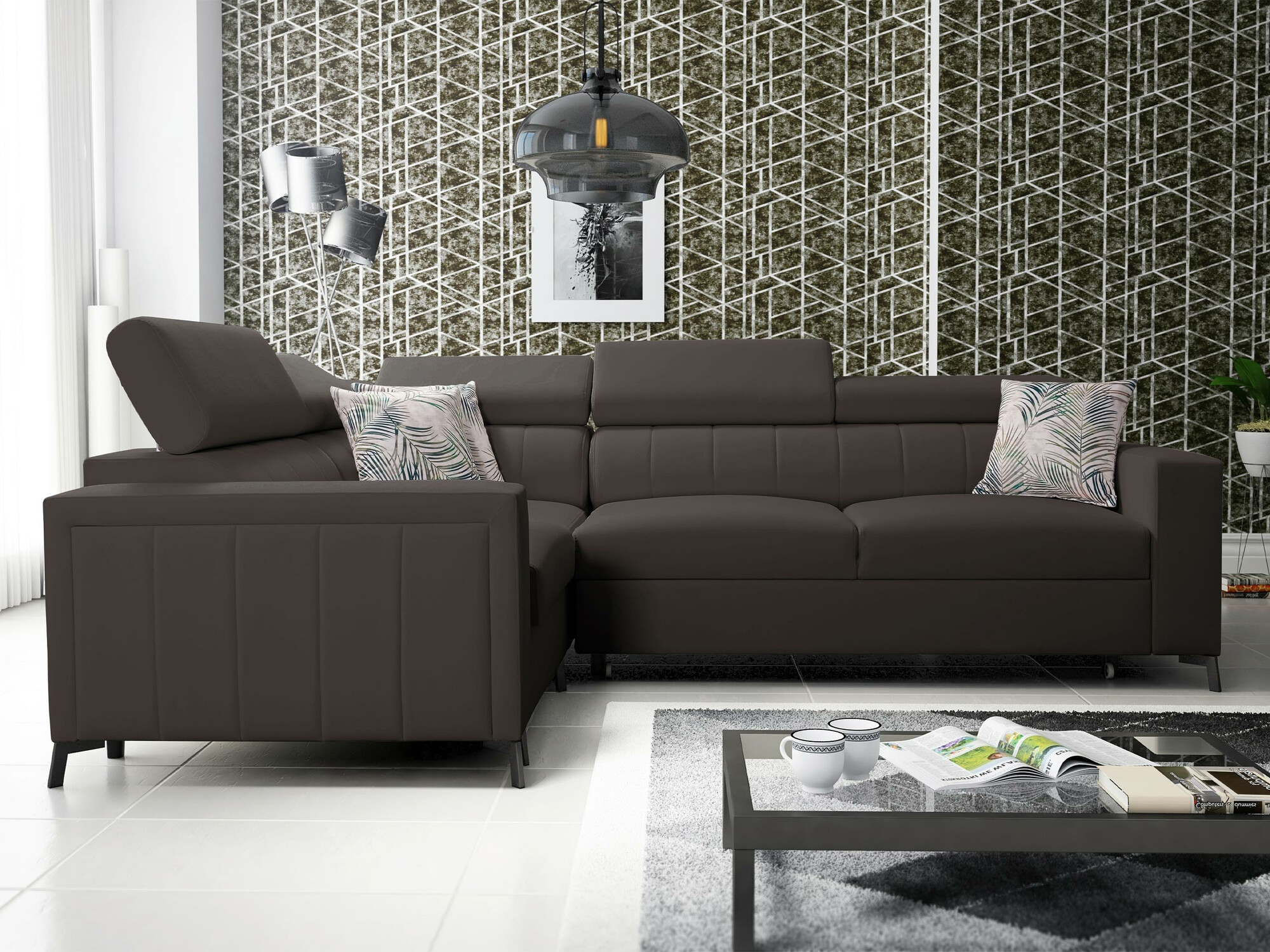 Ugaona sofa Sarasota 149 (Mono 234 + Botanical 36)