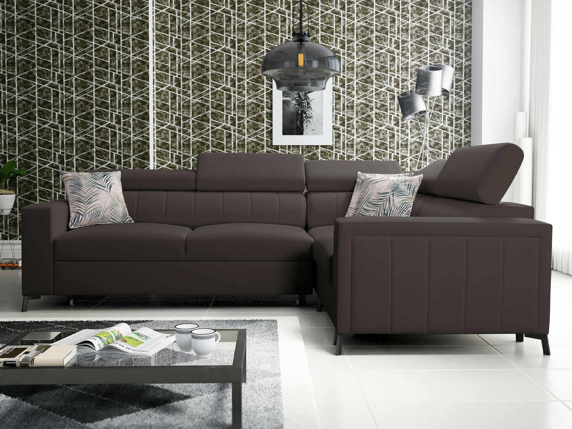Ugaona sofa Sarasota 149 (Mono 234 + Botanical 36)