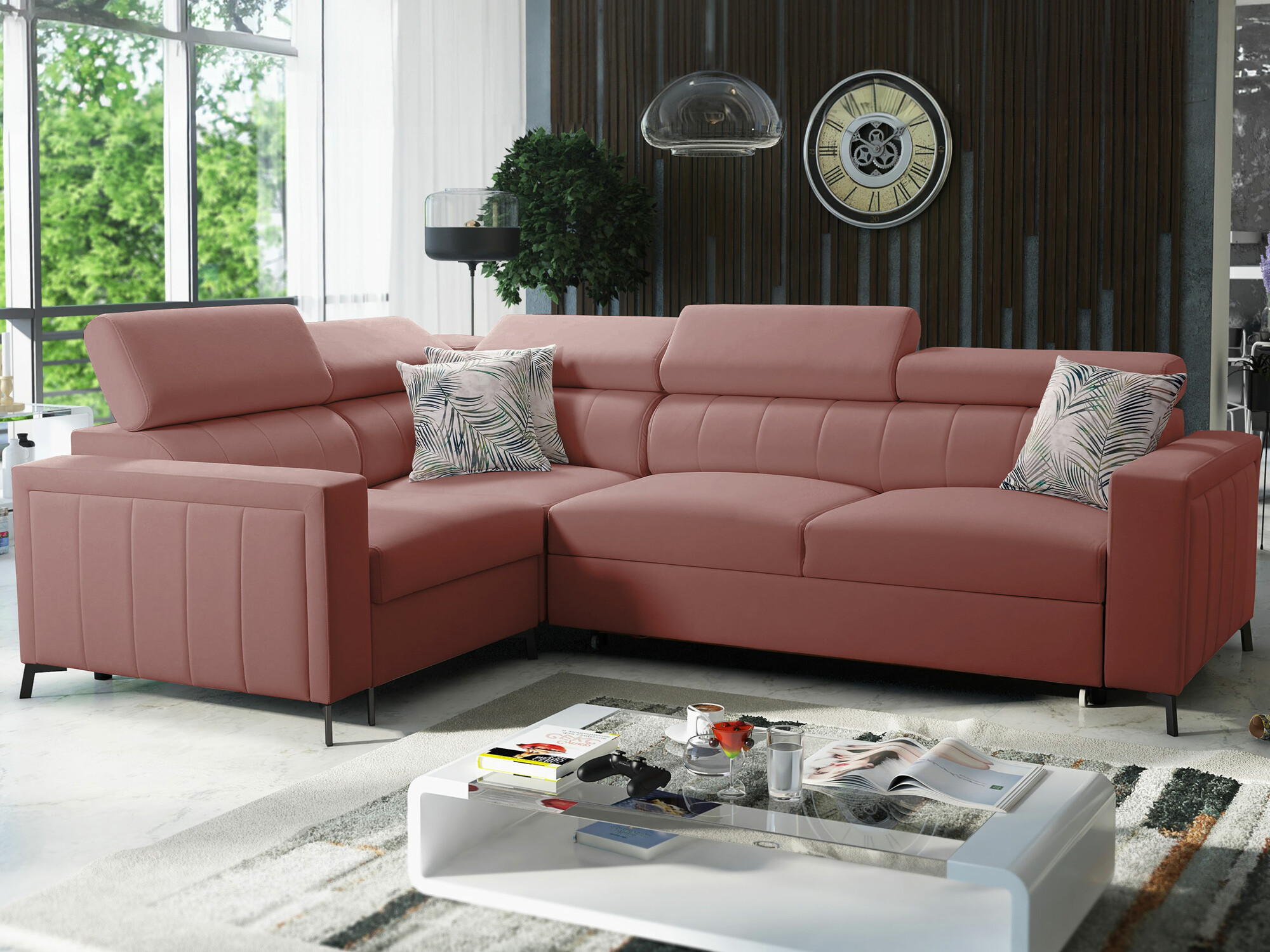 Ugaona sofa Sarasota 149 (Mono 235 + Botanical 36)
