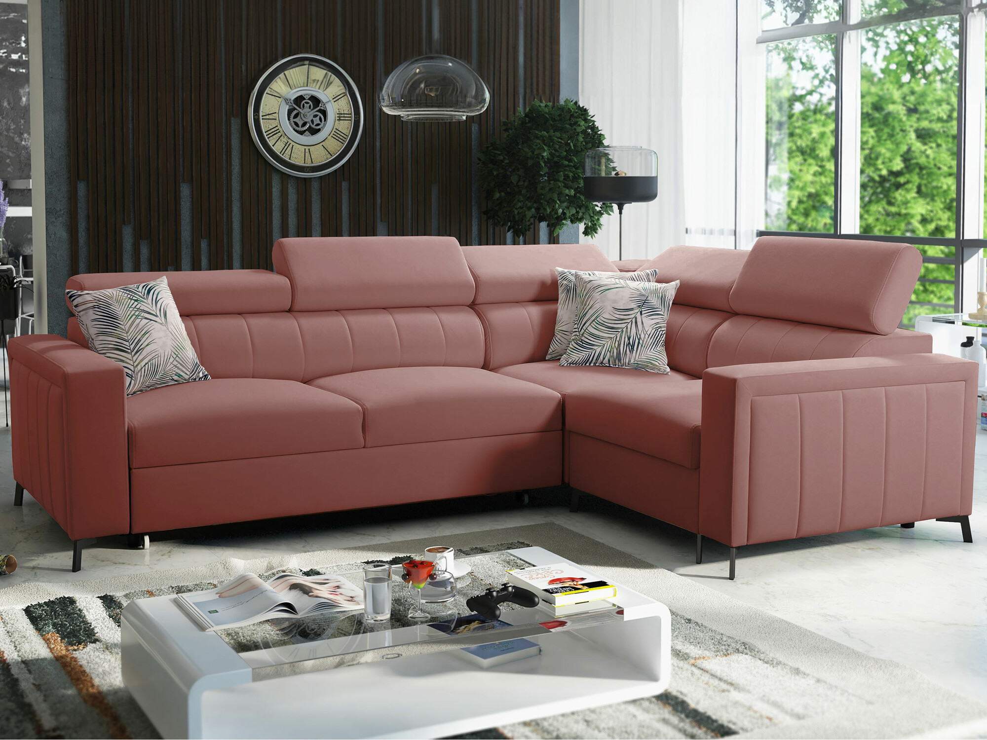 Ugaona sofa Sarasota 149 (Mono 235 + Botanical 36)