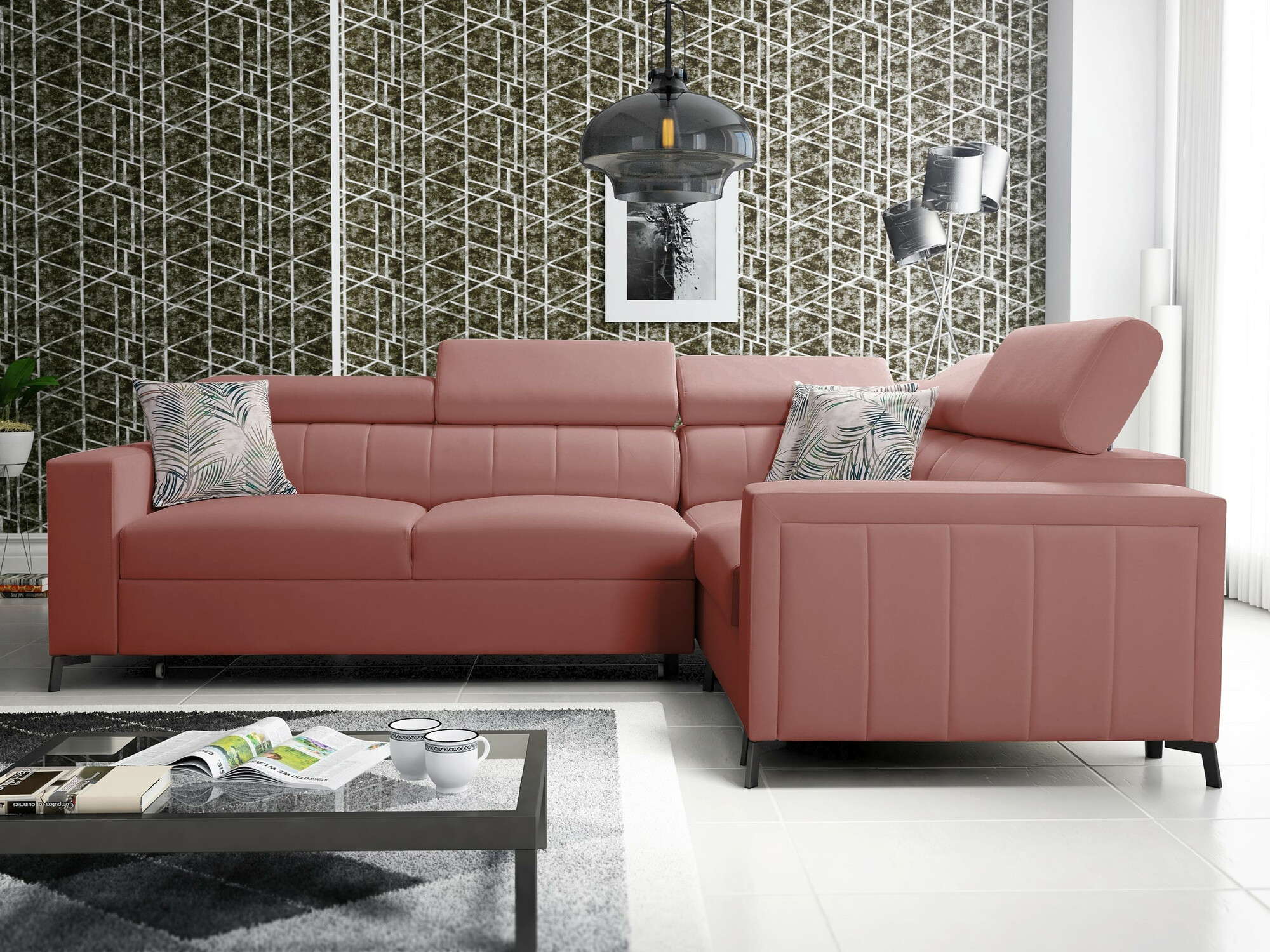 Ugaona sofa Sarasota 149 (Mono 235 + Botanical 36)