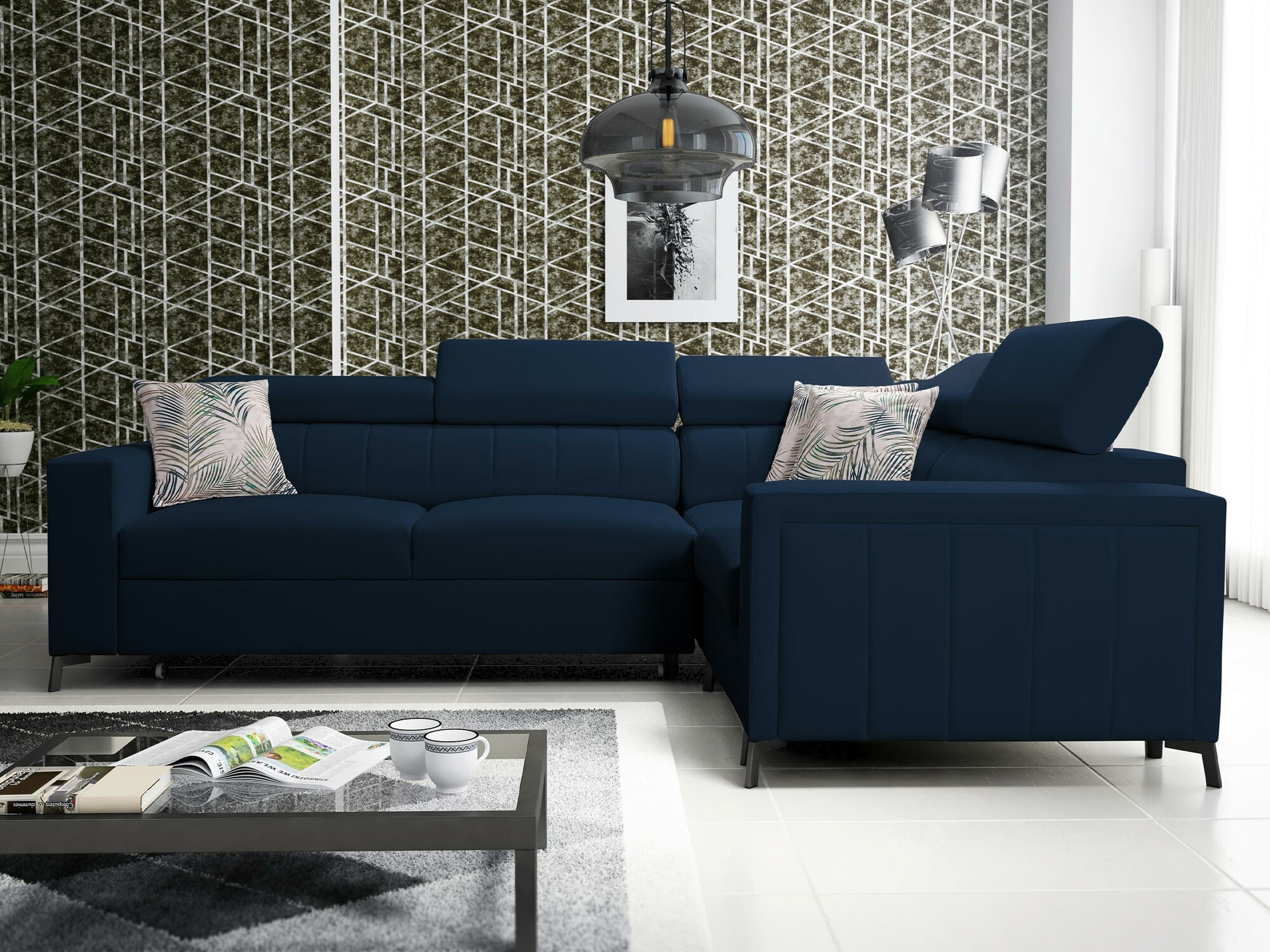 Ugaona sofa Sarasota 149 (Mono 242 + Botanical 36)