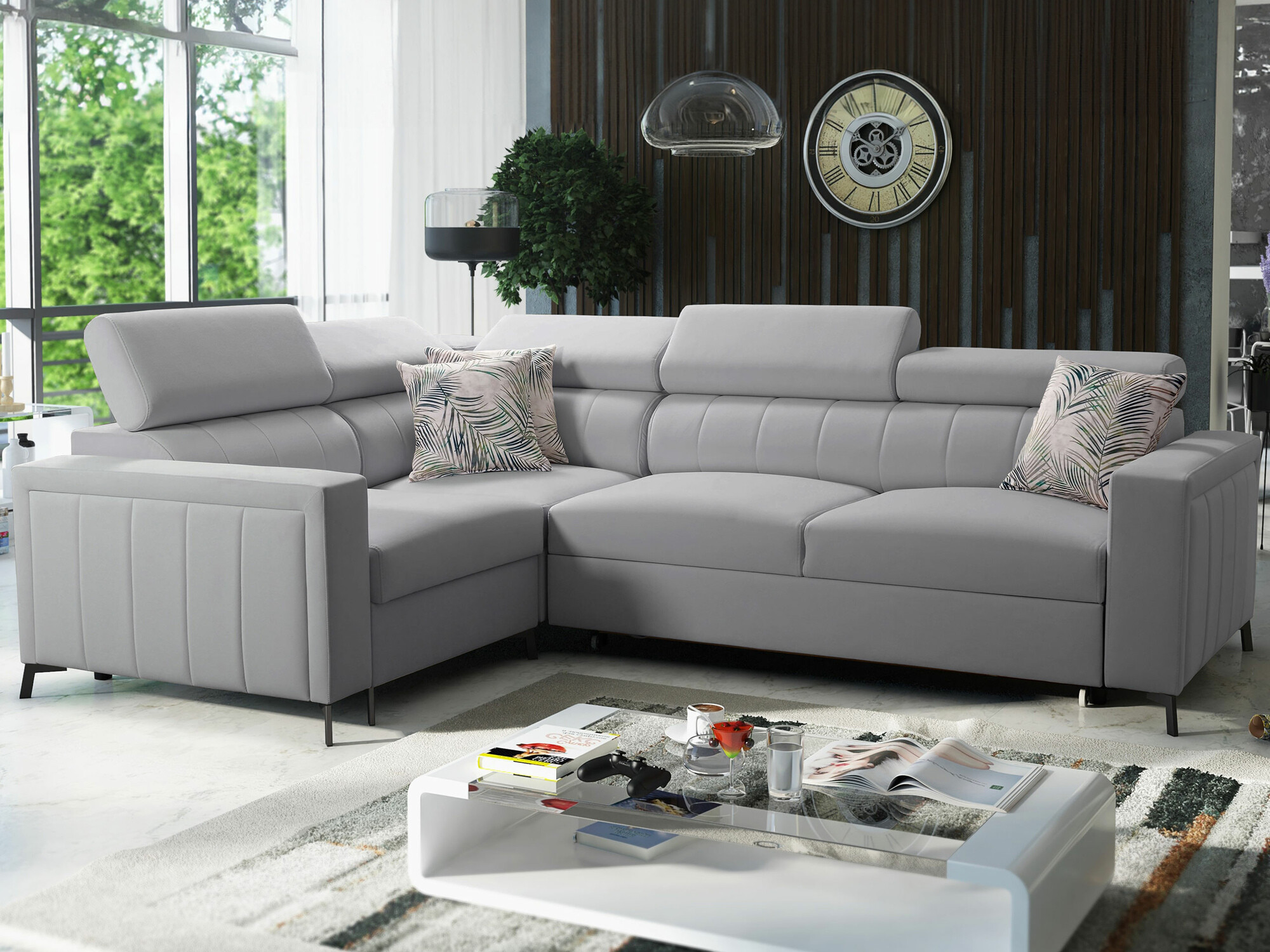 Ugaona sofa Sarasota 149 (Mono 244 + Botanical 36)