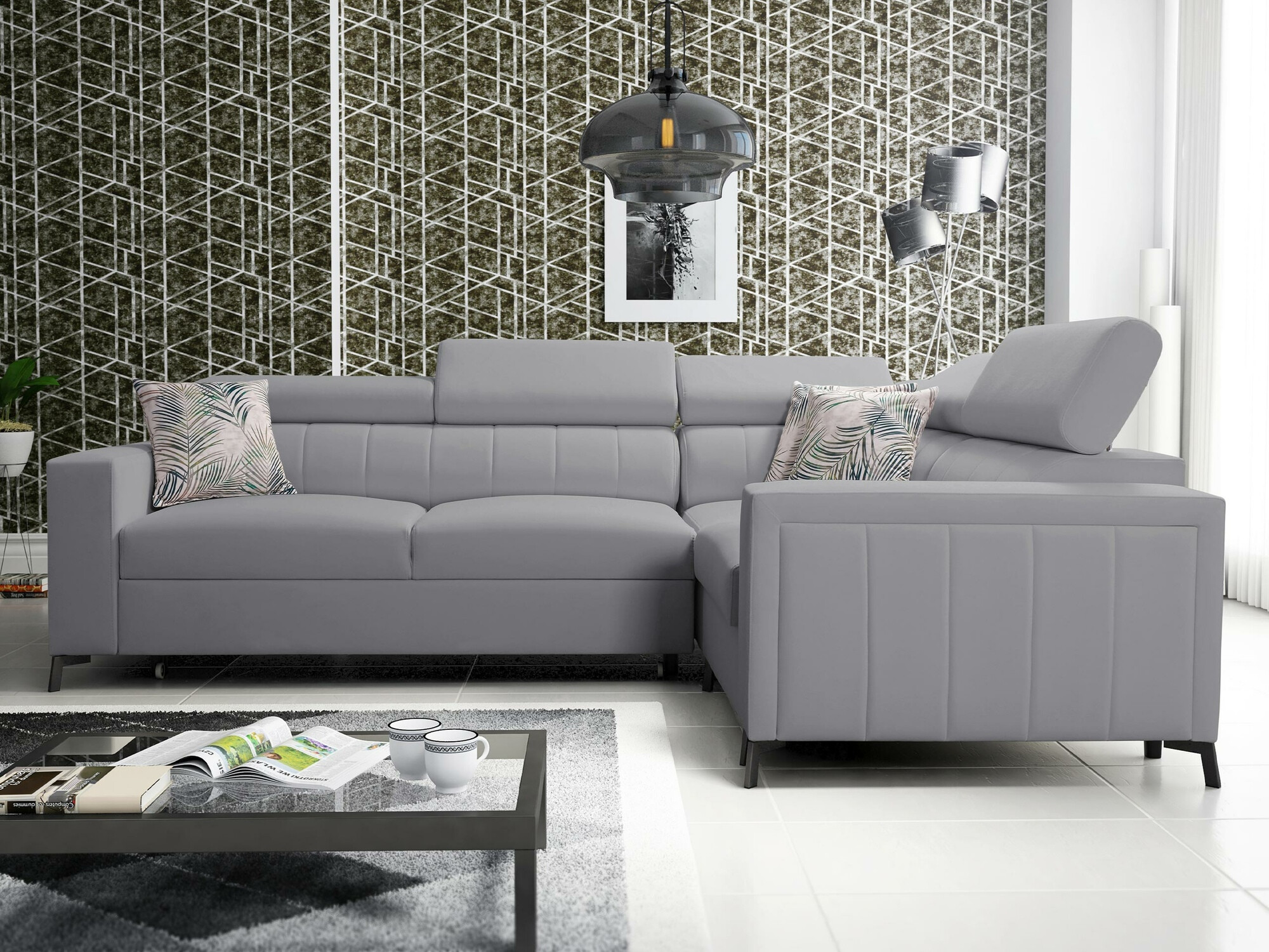 Ugaona sofa Sarasota 149 (Mono 244 + Botanical 36)