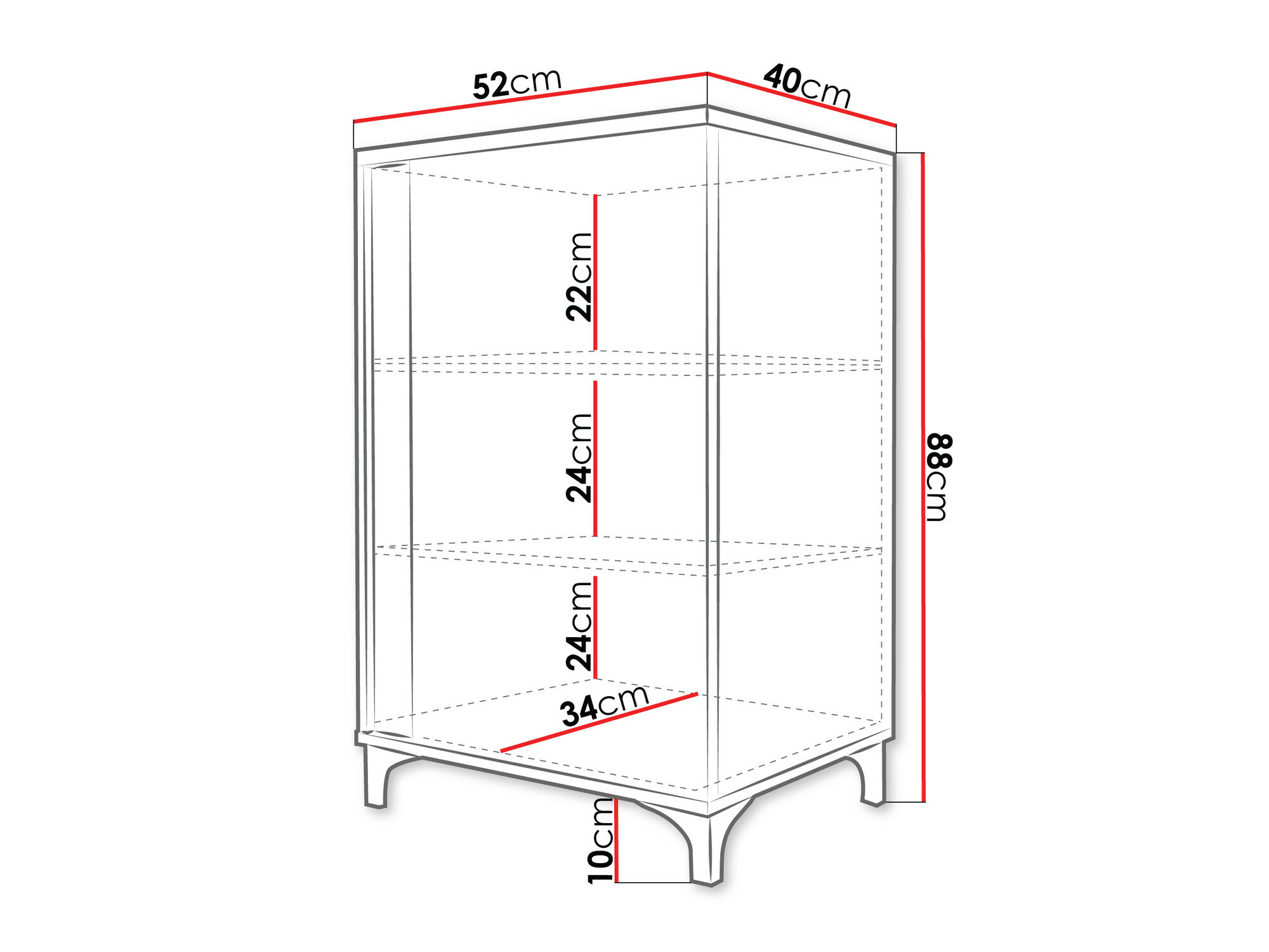 Ormarić Livseri 100 (Belo + Sjajno belo)