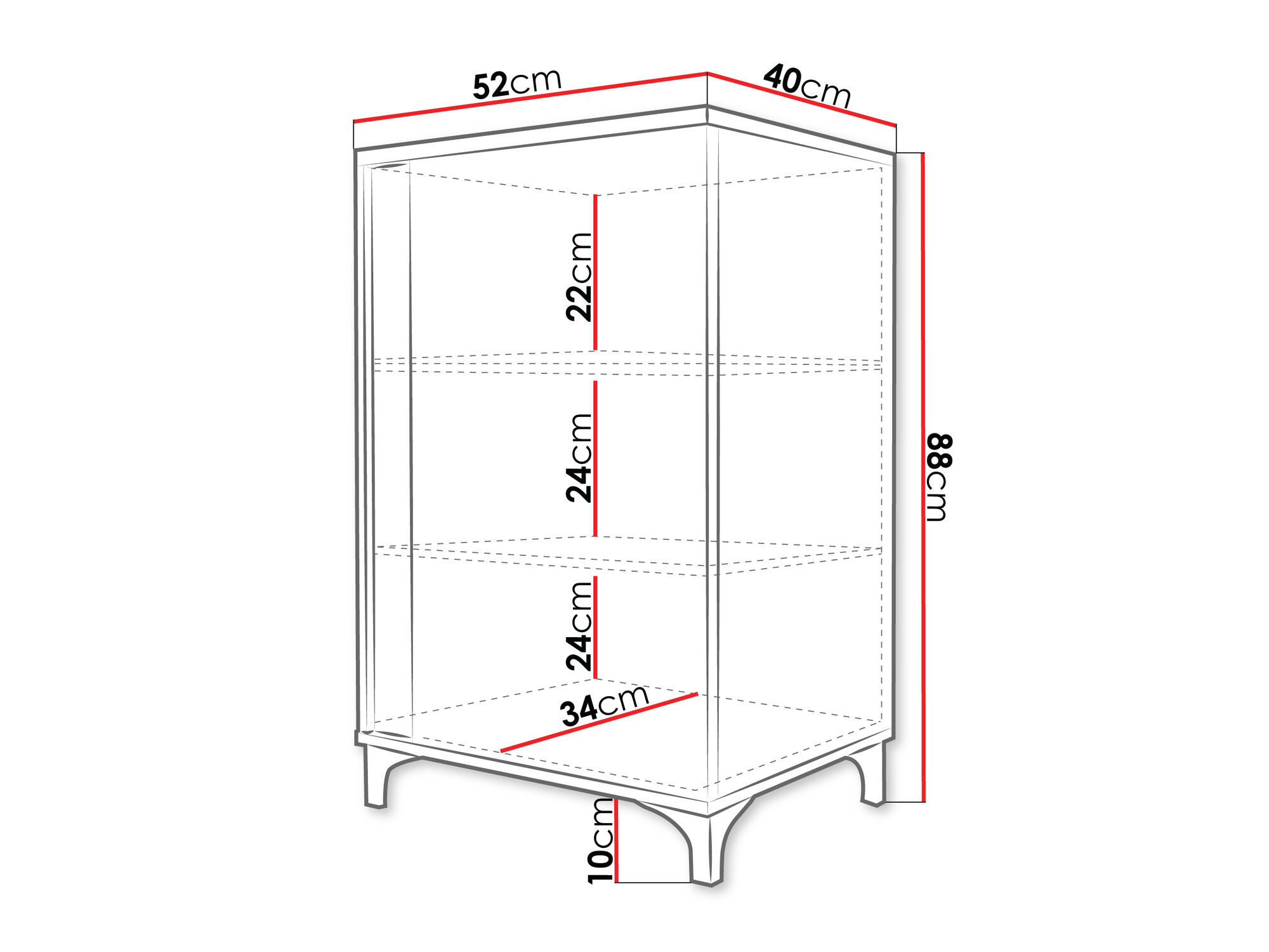 Ormarić Livseri 101 (Belo + Sjajno belo)