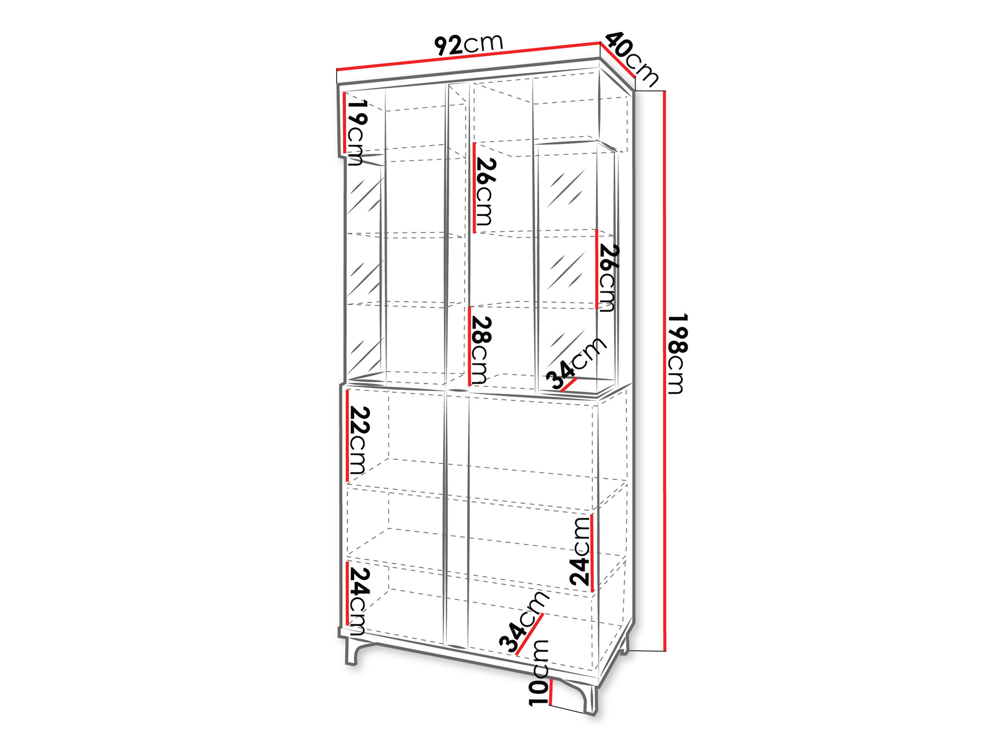 Polica Florem IV (Belo + Sjajno belo + Svetlo drvo)