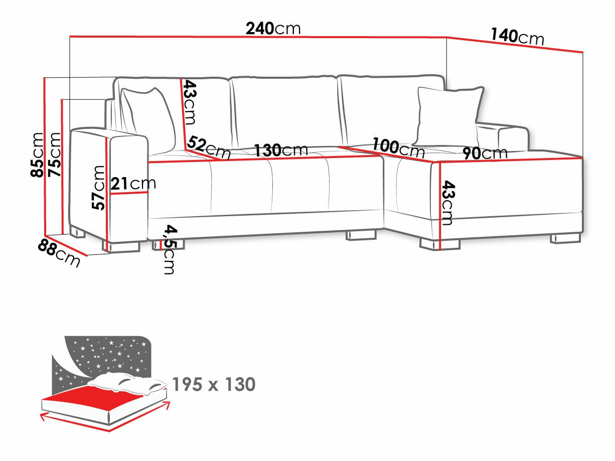 Ugaona sofa Columbus 103