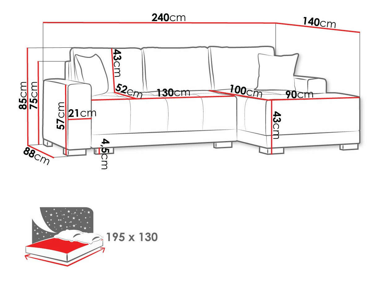 Ugaona sofa Columbus 103