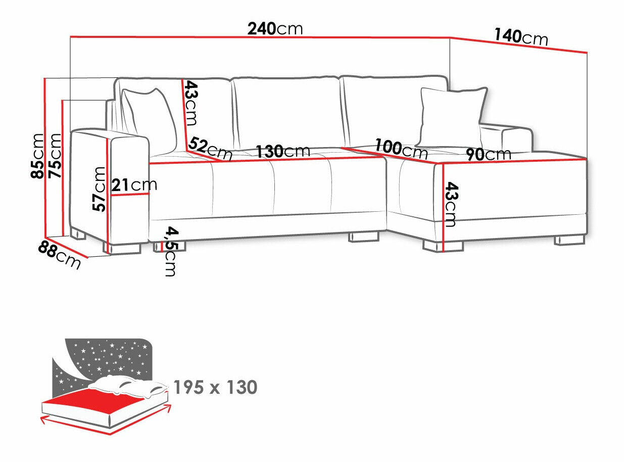 Ugaona sofa Columbus 103
