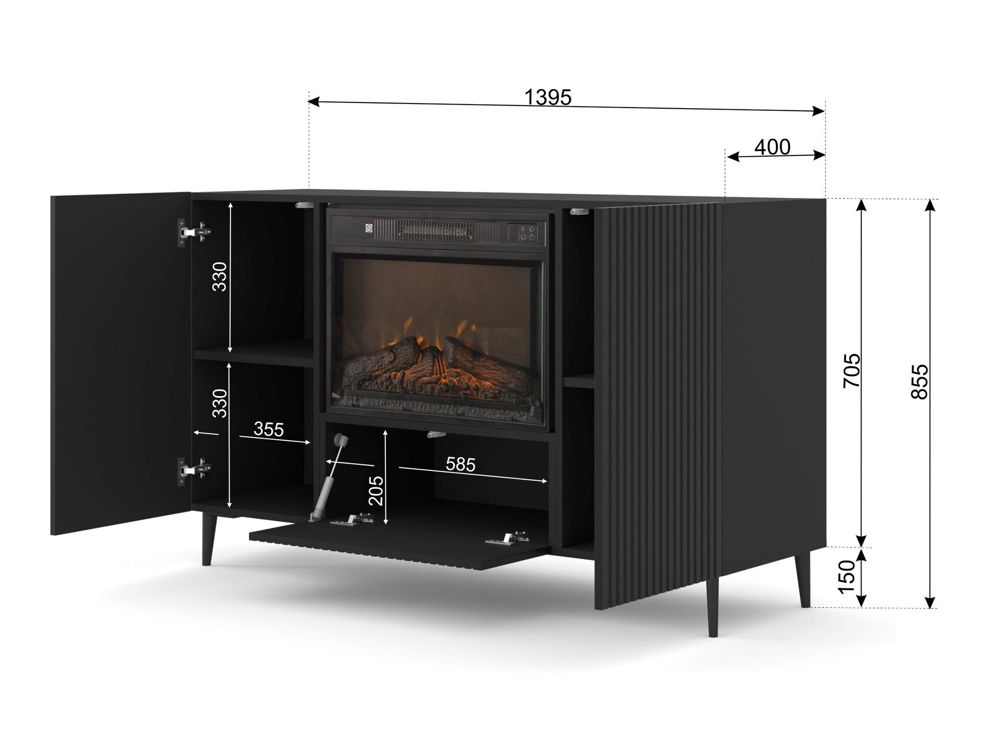 Ormarić Talsalu 112 (Crno)