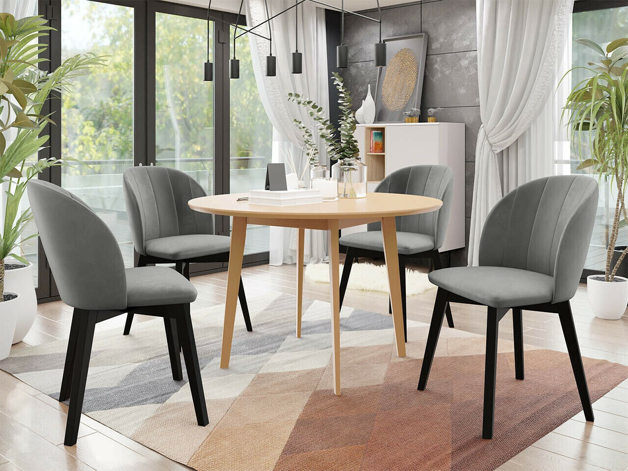 Trpezarijski set Racine 136 (Braon)