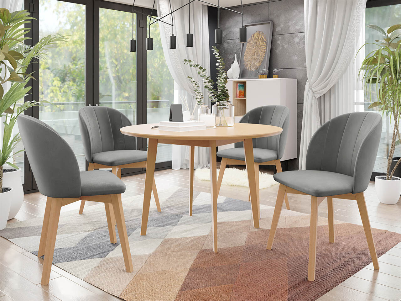 Trpezarijski set Racine 136 (Braon)